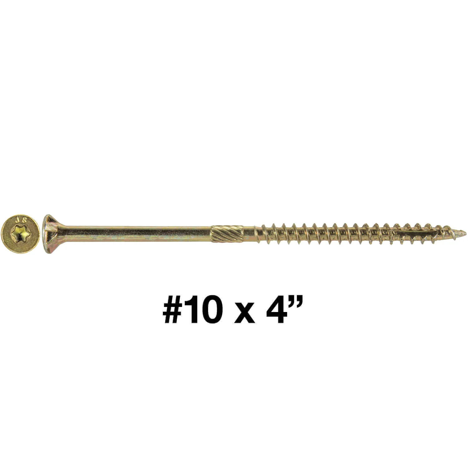 #10 Gold Star/Torx Drive Zinc Coated T-25 Flat Head Wood Screws - Image 25
