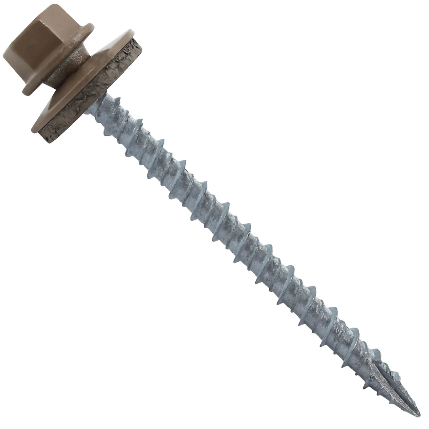 10x2-1/2" Metal Roofing Screw - LIGHT BROWN (CLEARANCE) - Image 3