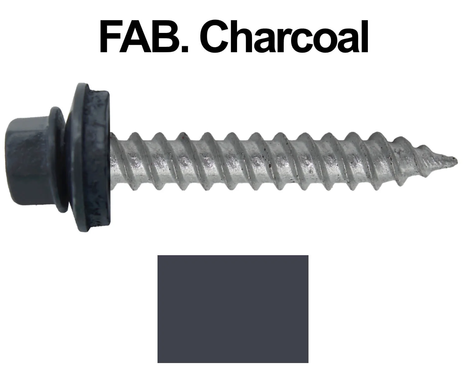 #12 x 1-1/2" RE-GRIP METAL ROOFING SCREWS - Hex Washer Head - Self starting/self tapping - EPDM washer. Colored head. - Image 24