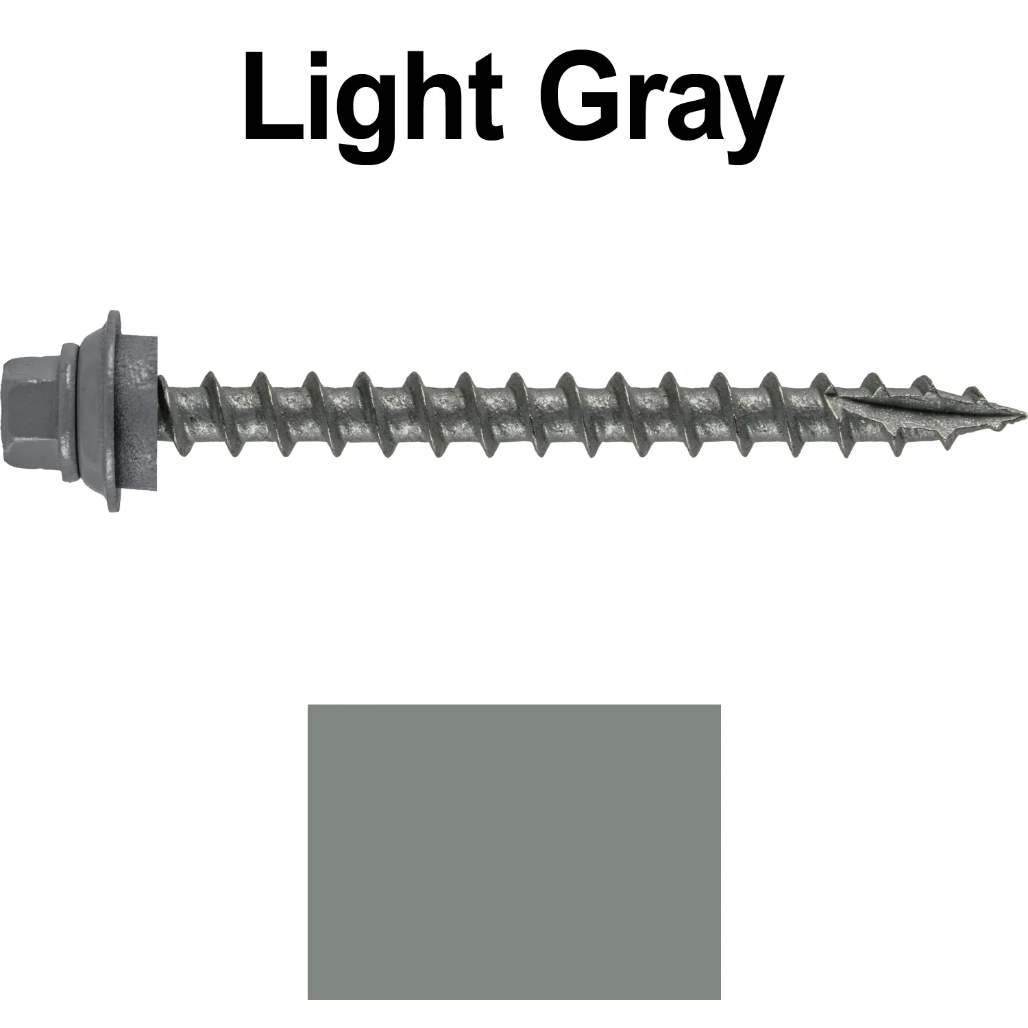 12 X 2-1/2" Metal Roofing Screws For OSB and Plywood - Galvanized Metal to Wood Type 17 Tip - 1/4" Hex Head - Assembled EPDM Washer - Image 113
