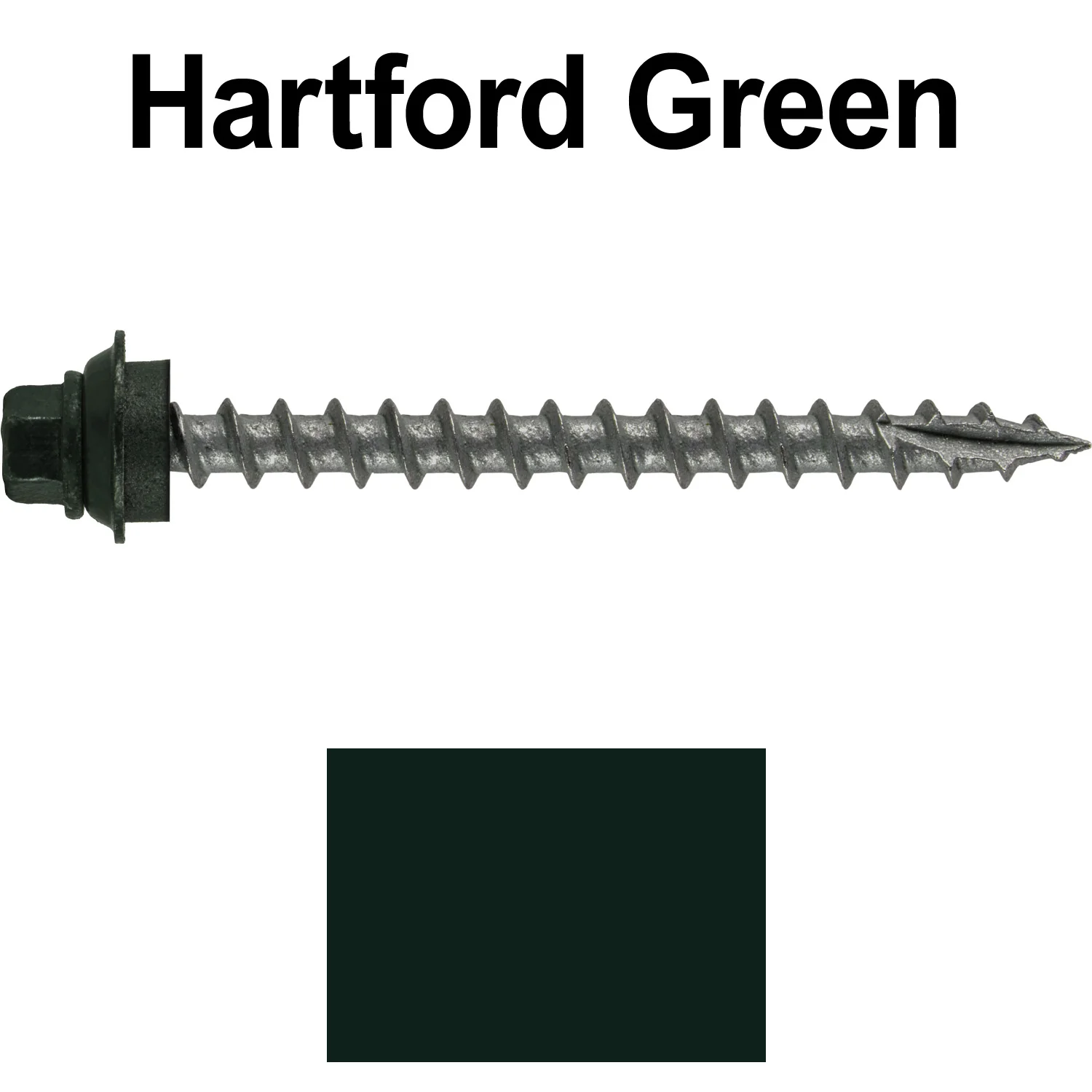 12 X 2-1/2" Metal Roofing Screws For OSB and Plywood - Galvanized Metal to Wood Type 17 Tip - 1/4" Hex Head - Assembled EPDM Washer - Image 12