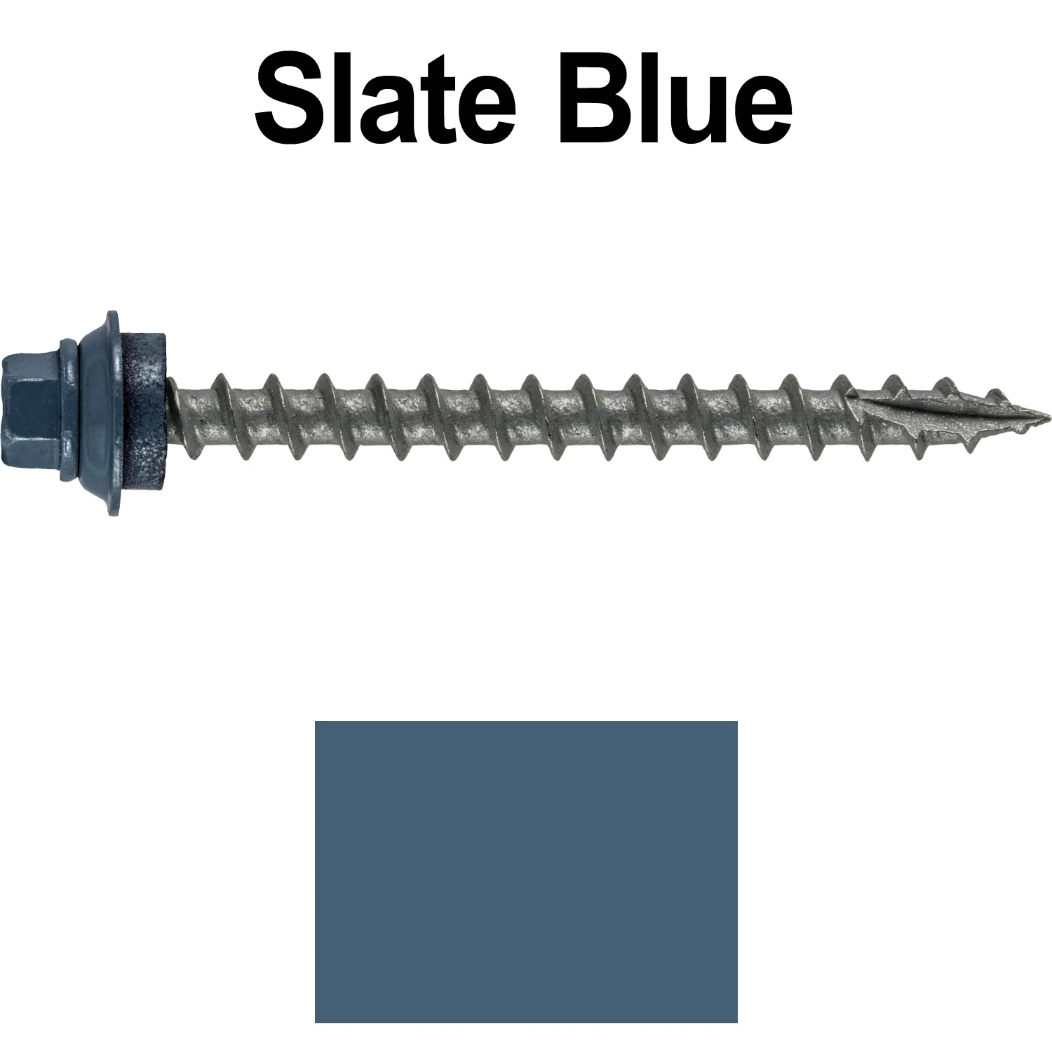 12 X 2-1/2" Metal Roofing Screws For OSB and Plywood - Galvanized Metal to Wood Type 17 Tip - 1/4" Hex Head - Assembled EPDM Washer - Image 121