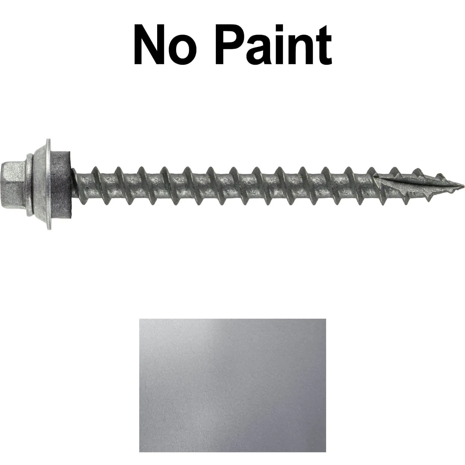 12 X 2-1/2" Metal Roofing Screws For OSB and Plywood - Galvanized Metal to Wood Type 17 Tip - 1/4" Hex Head - Assembled EPDM Washer - Image 15