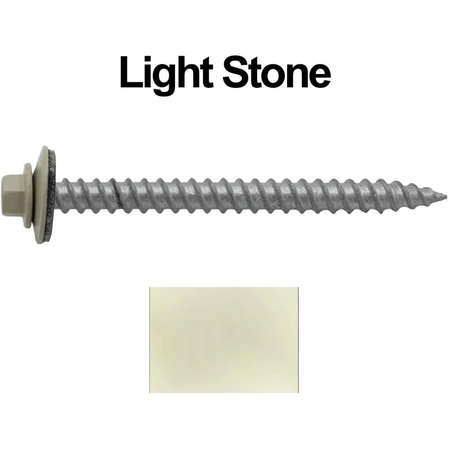 #12 x 2-1/2" RE-GRIP METAL ROOFING SCREWS - Hex Washer Head - Self starting/self tapping - EPDM washer. Colored head. - Image 22