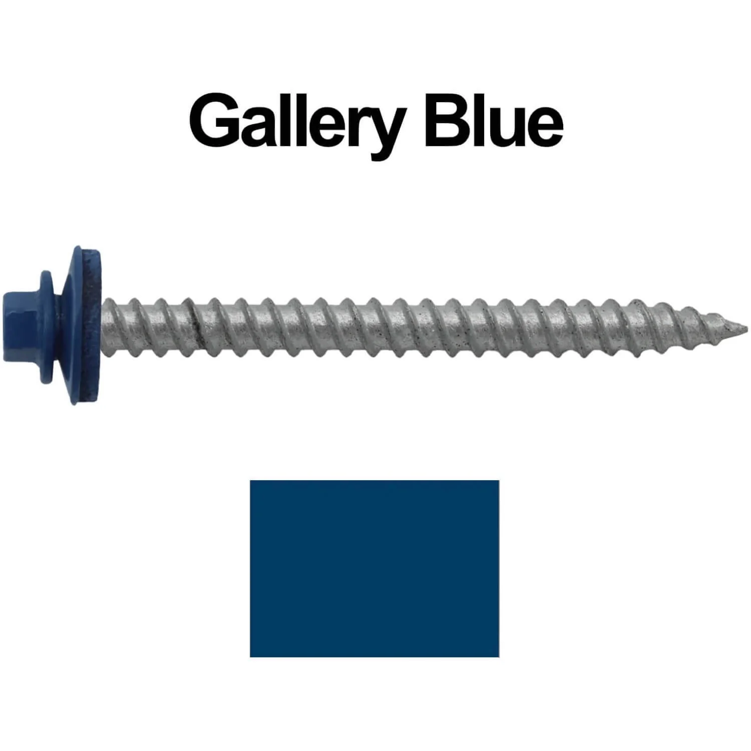 #12 x 2-1/2" RE-GRIP METAL ROOFING SCREWS - Hex Washer Head - Self starting/self tapping - EPDM washer. Colored head. - Image 27