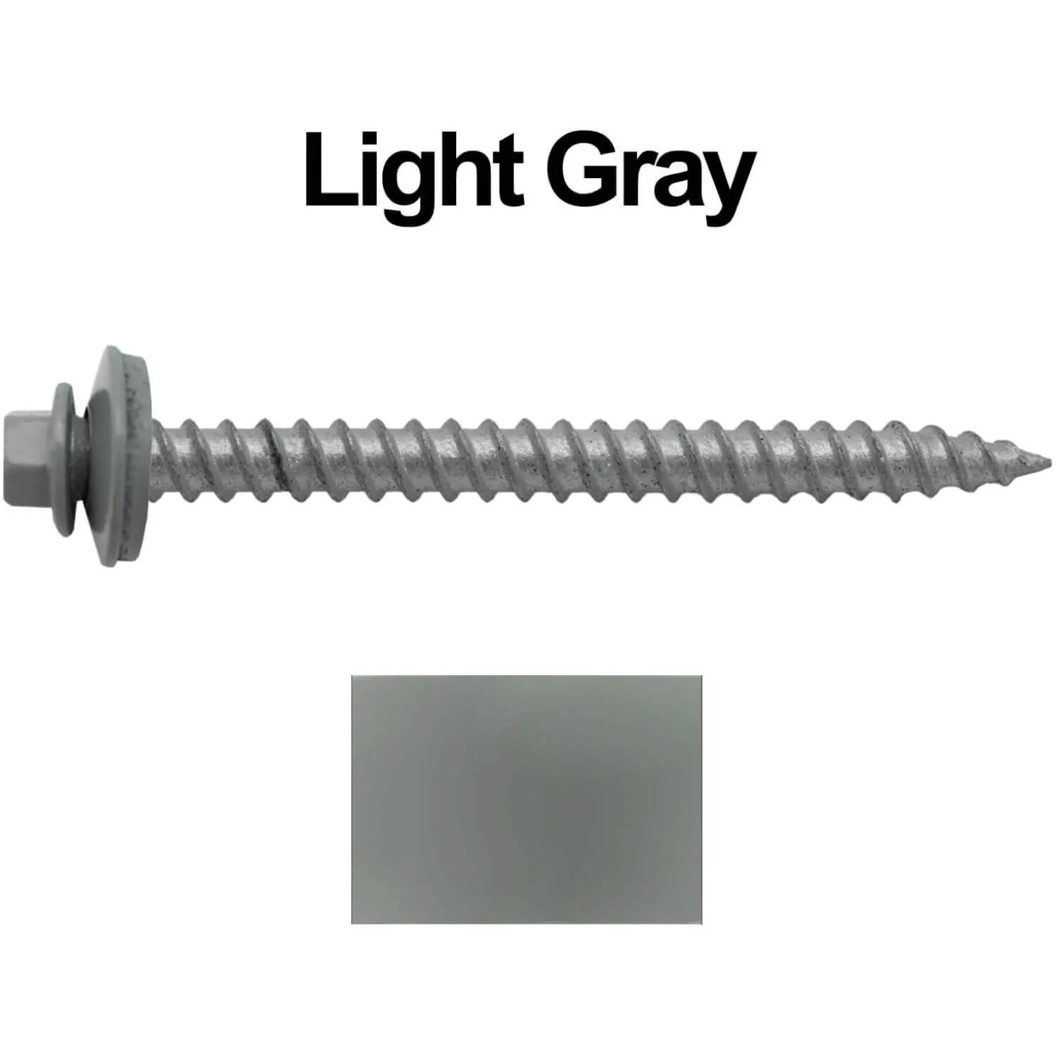 #12 x 2-1/2" RE-GRIP METAL ROOFING SCREWS - Hex Washer Head - Self starting/self tapping - EPDM washer. Colored head. - Image 51