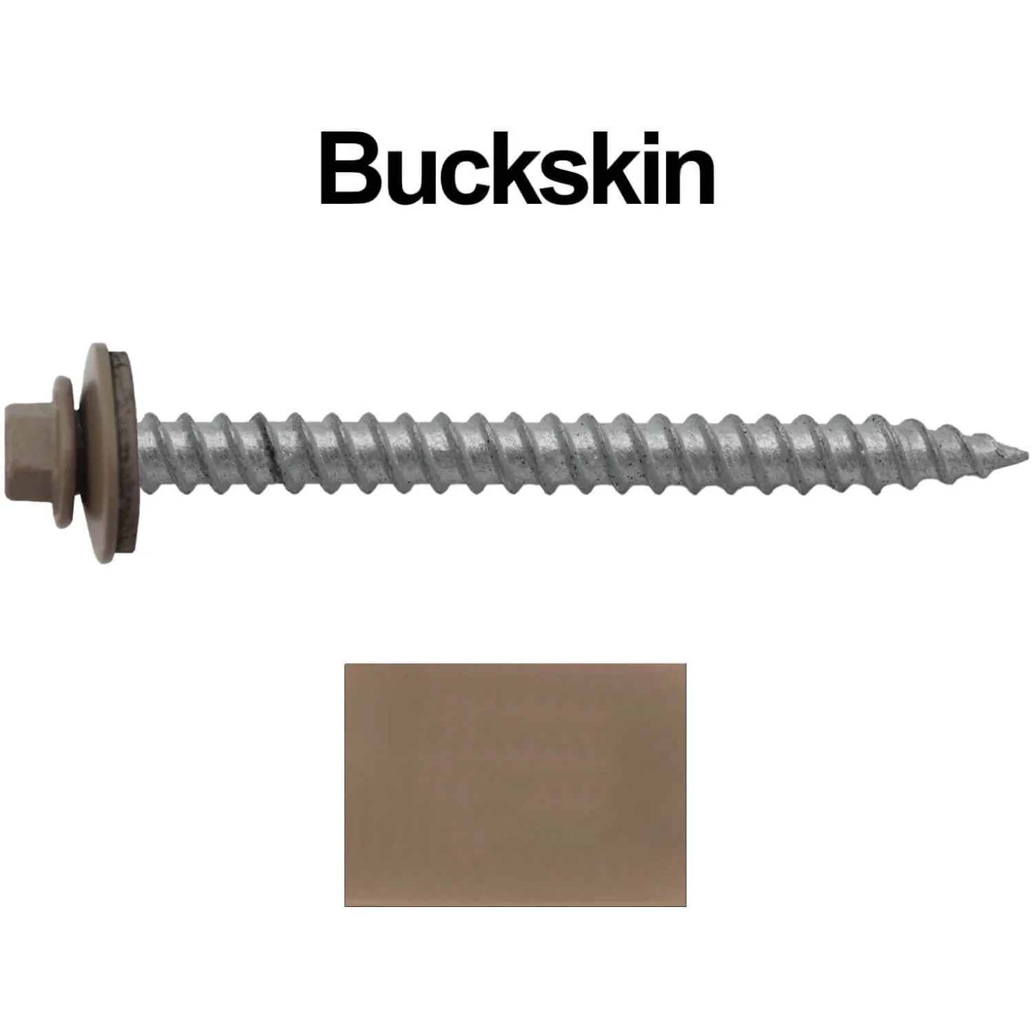 #12 x 2-1/2" RE-GRIP METAL ROOFING SCREWS - Hex Washer Head - Self starting/self tapping - EPDM washer. Colored head. - Image 66