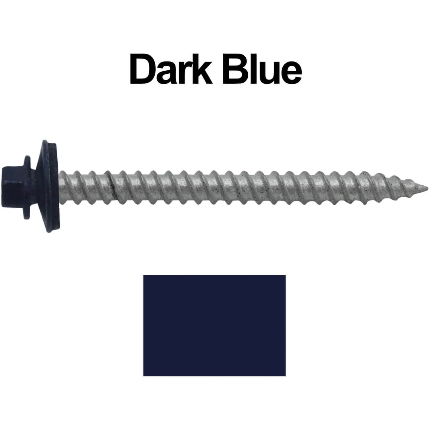 #12 x 2-1/2" RE-GRIP METAL ROOFING SCREWS - Hex Washer Head - Self starting/self tapping - EPDM washer. Colored head. - Image 78