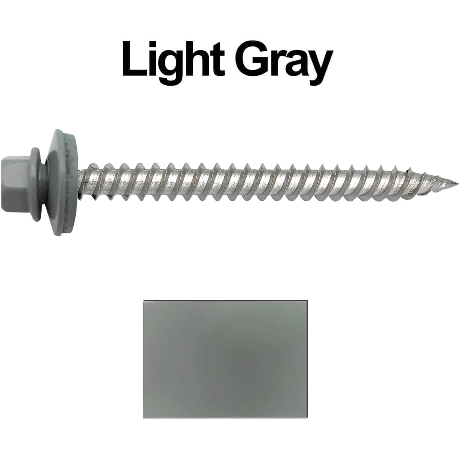 12 x 2-1/2" Stainless Steel Metal Roofing Screw - Hex Washer Head - Self starting/self tapping - EPDM washer. Colored head. - Image 32