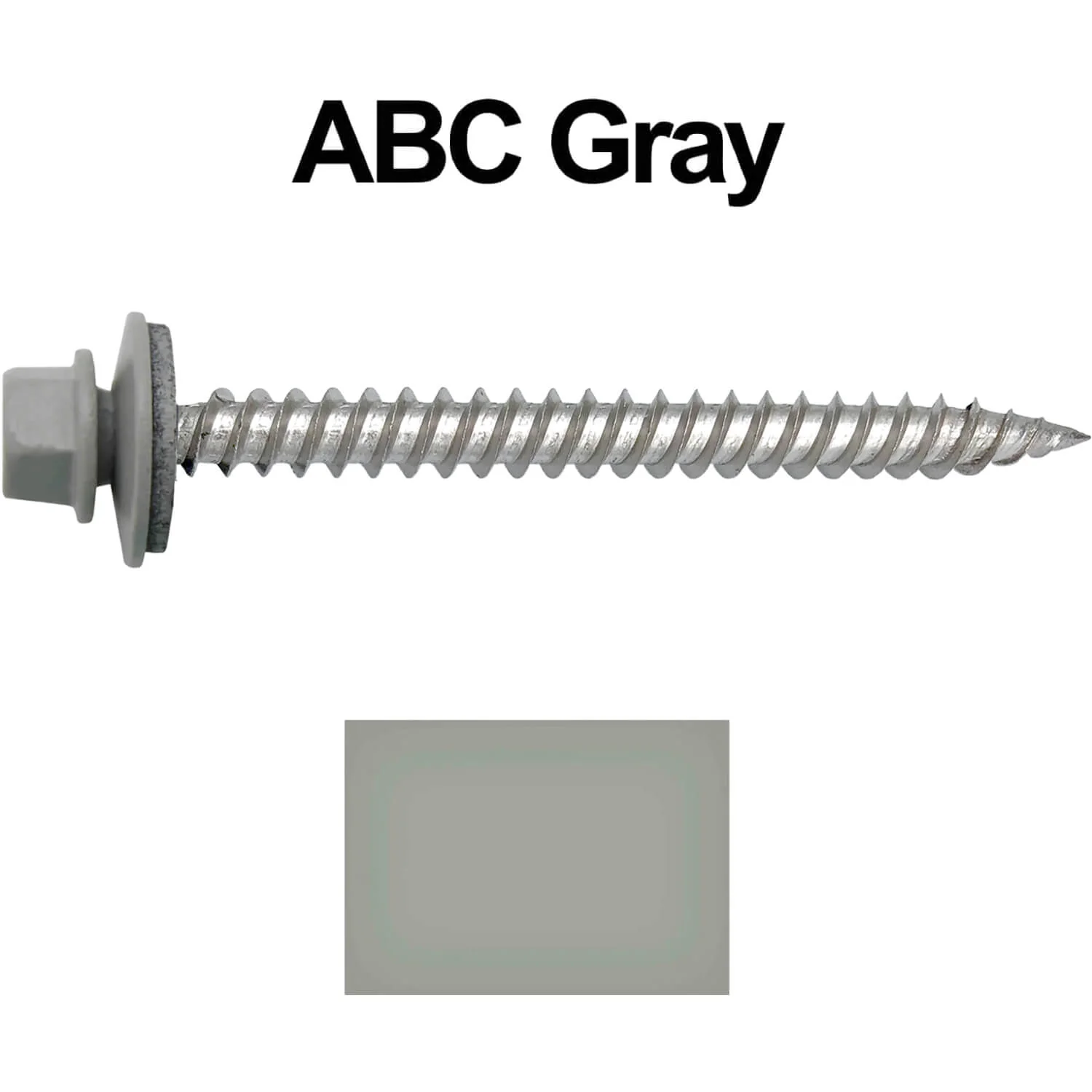 12 x 2-1/2" Stainless Steel Metal Roofing Screw - Hex Washer Head - Self starting/self tapping - EPDM washer. Colored head. - Image 47