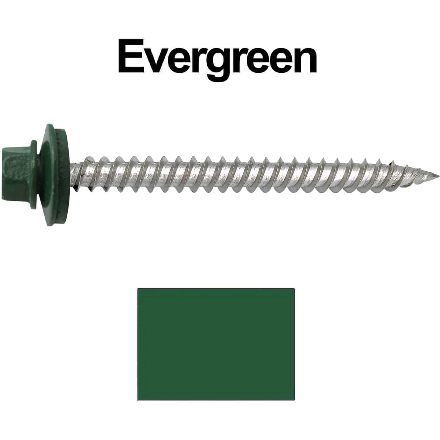 12 x 2-1/2" Stainless Steel Metal Roofing Screw - Hex Washer Head - Self starting/self tapping - EPDM washer. Colored head. - Image 83