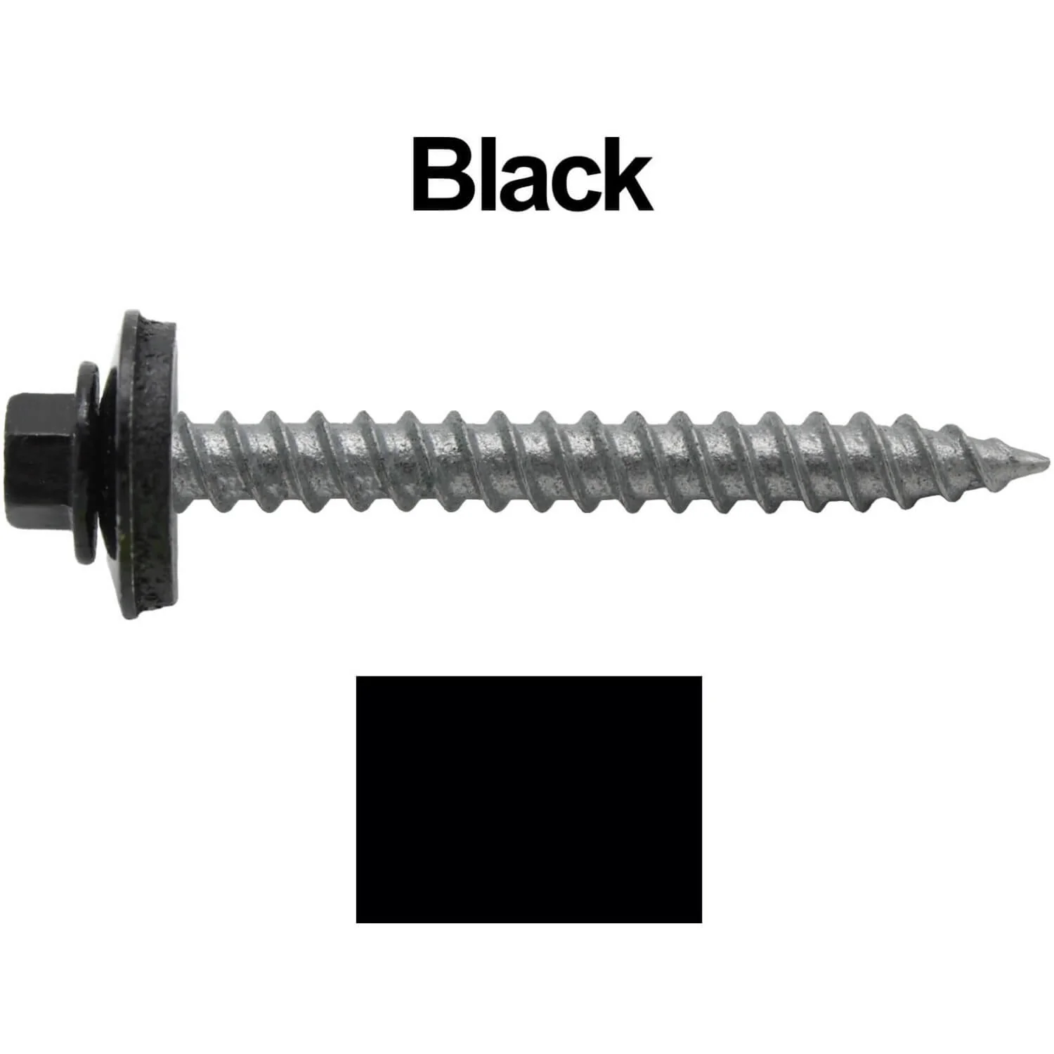 #12 x 2" RE-GRIP METAL ROOFING SCREWS - Hex Washer Head - Self starting/self tapping - EPDM washer. Colored head. - Image 10