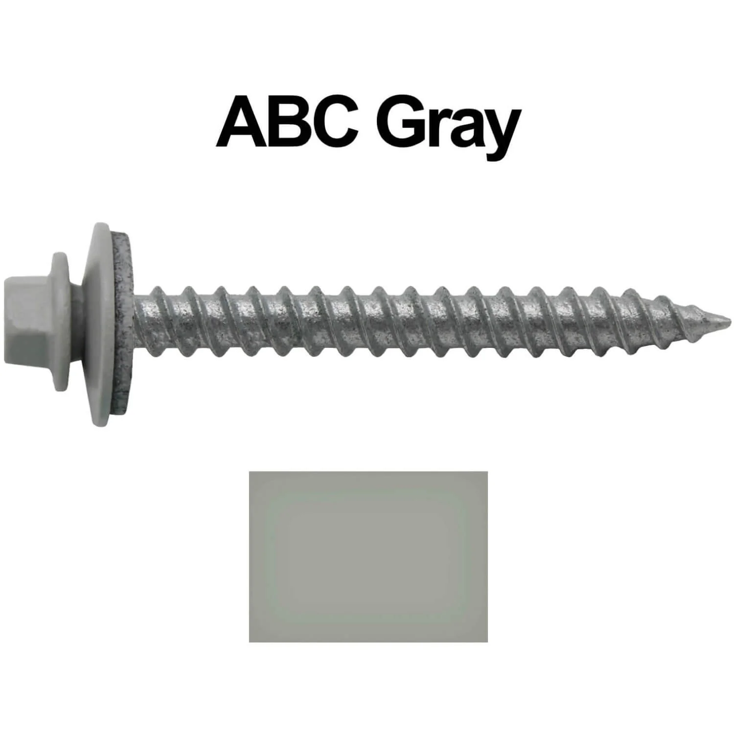 #12 x 2" RE-GRIP METAL ROOFING SCREWS - Hex Washer Head - Self starting/self tapping - EPDM washer. Colored head. - Image 12