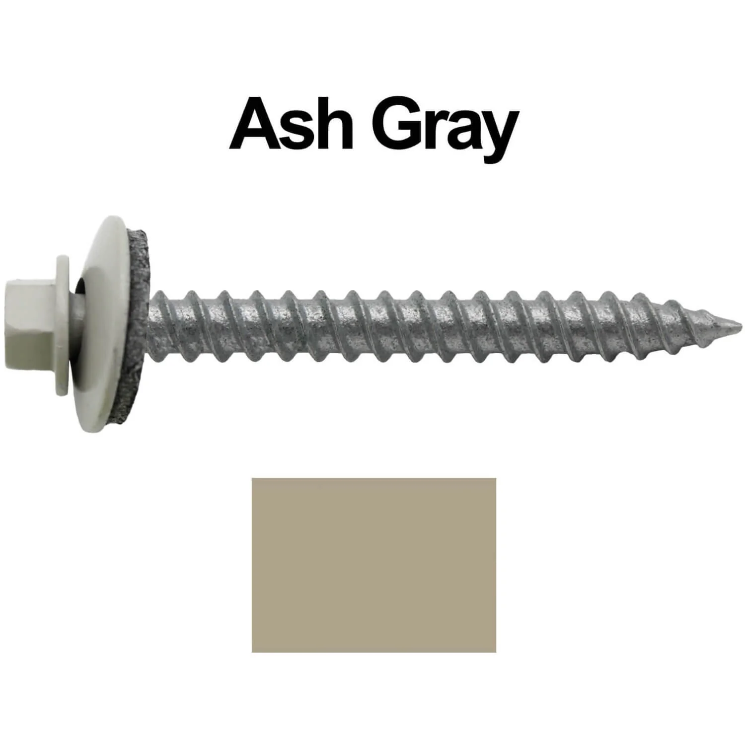 #12 x 2" RE-GRIP METAL ROOFING SCREWS - Hex Washer Head - Self starting/self tapping - EPDM washer. Colored head. - Image 13