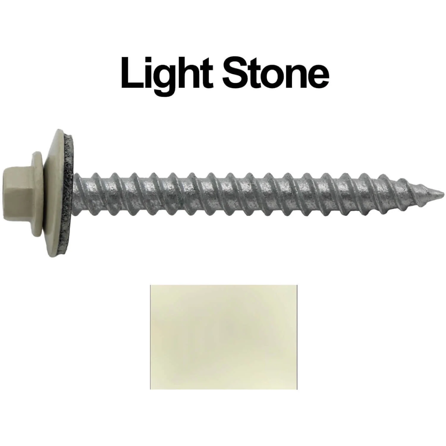 #12 x 2" RE-GRIP METAL ROOFING SCREWS - Hex Washer Head - Self starting/self tapping - EPDM washer. Colored head. - Image 14