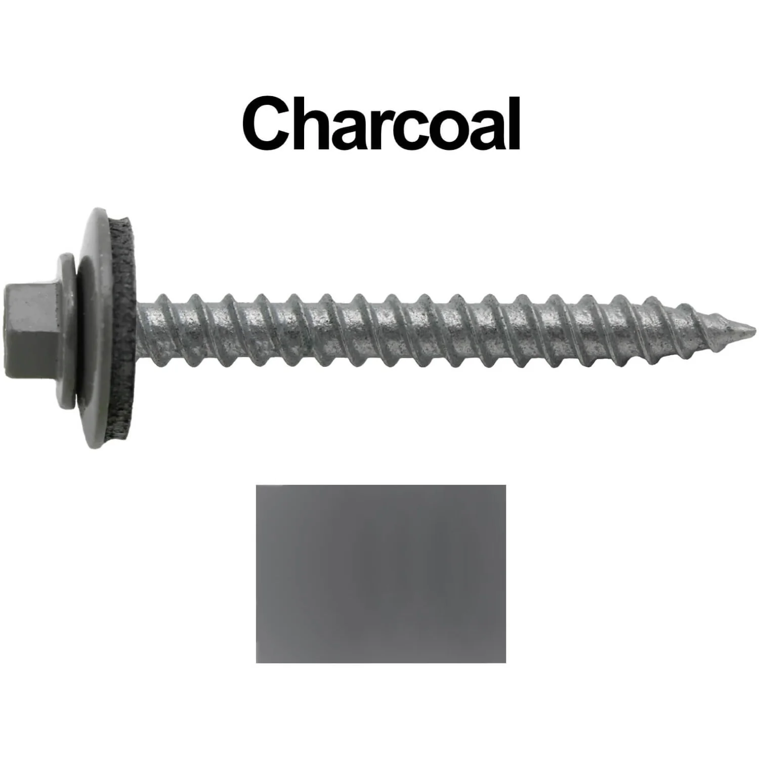 #12 x 2" RE-GRIP METAL ROOFING SCREWS - Hex Washer Head - Self starting/self tapping - EPDM washer. Colored head. - Image 15