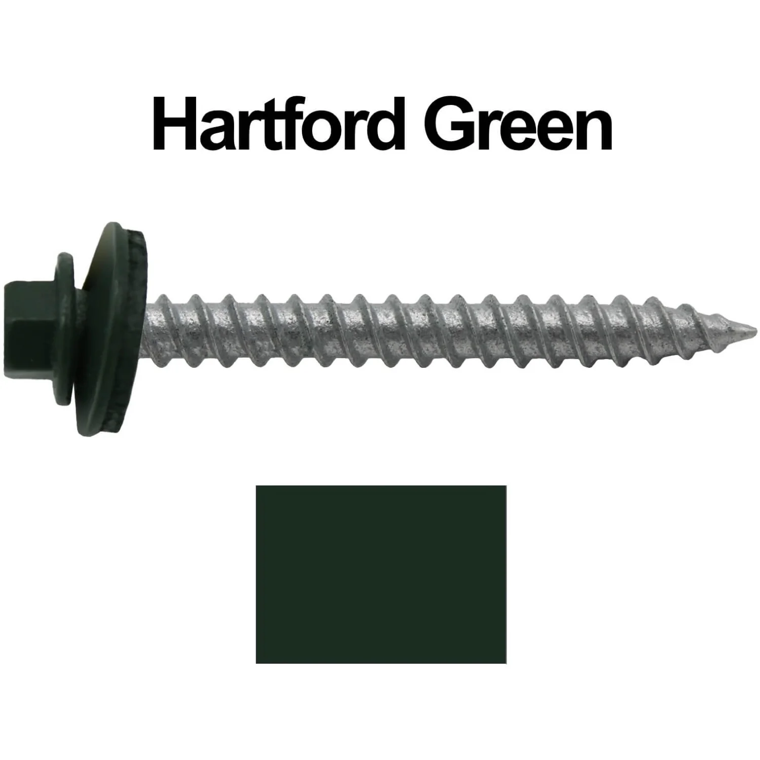 #12 x 2" RE-GRIP METAL ROOFING SCREWS - Hex Washer Head - Self starting/self tapping - EPDM washer. Colored head. - Image 16