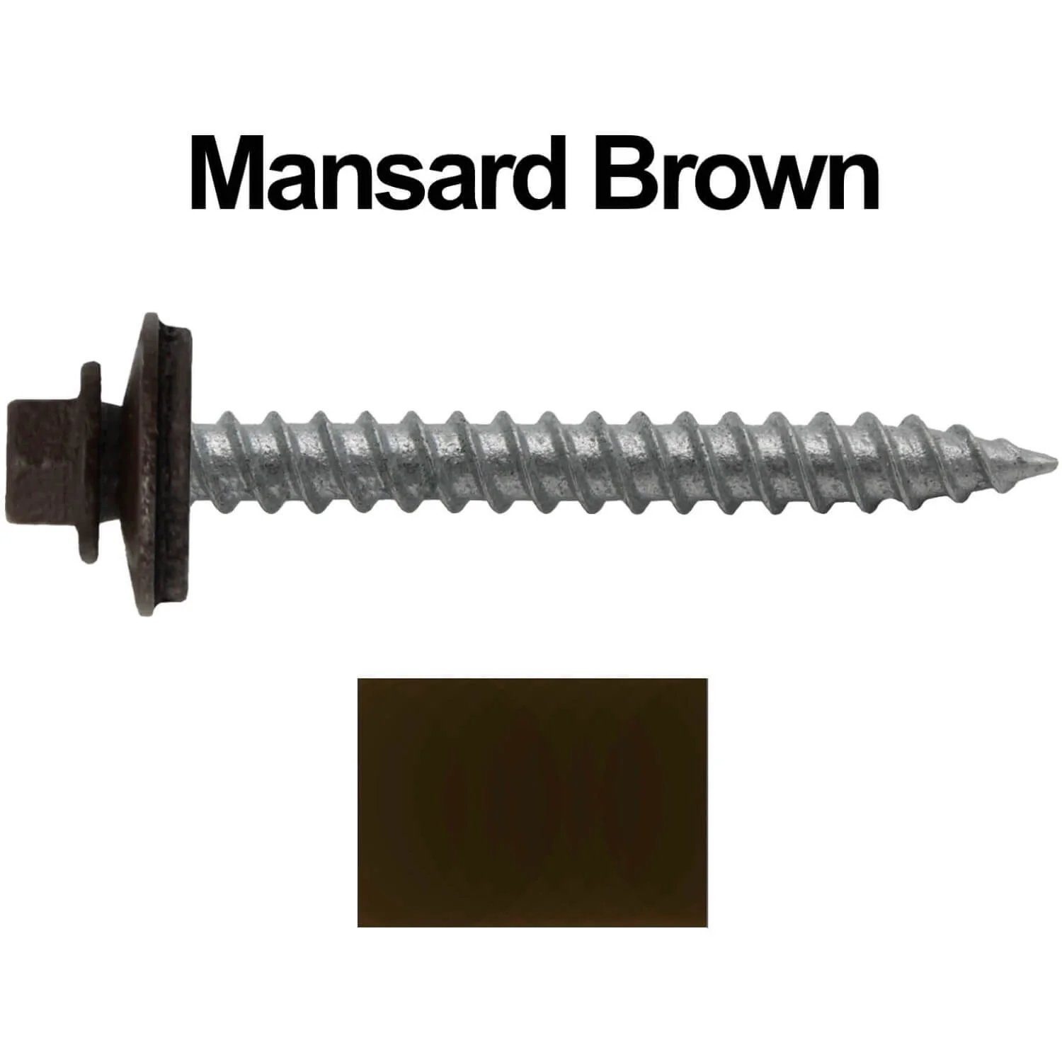 #12 x 2" RE-GRIP METAL ROOFING SCREWS - Hex Washer Head - Self starting/self tapping - EPDM washer. Colored head. - Image 22