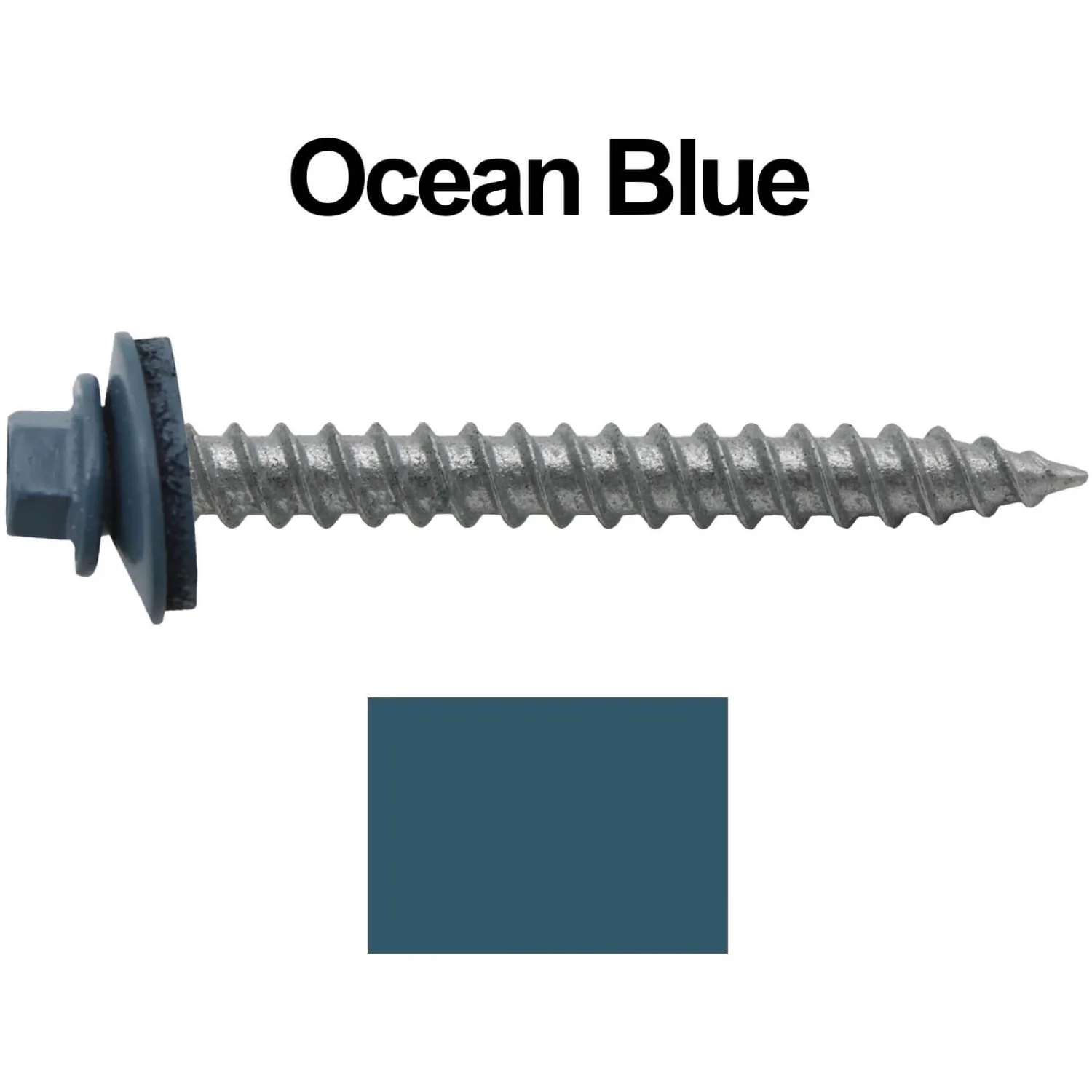 #12 x 2" RE-GRIP METAL ROOFING SCREWS - Hex Washer Head - Self starting/self tapping - EPDM washer. Colored head. - Image 23