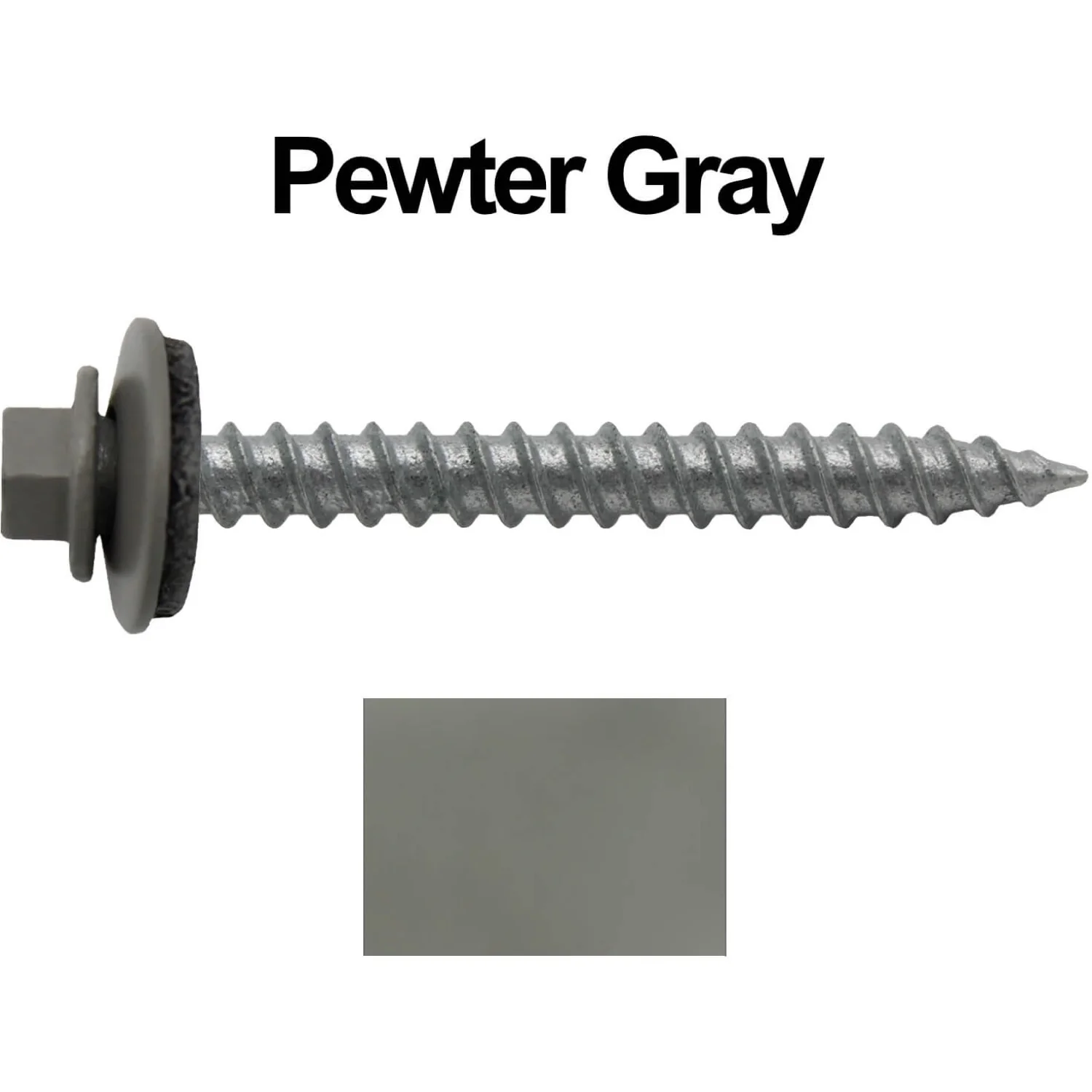 #12 x 2" RE-GRIP METAL ROOFING SCREWS - Hex Washer Head - Self starting/self tapping - EPDM washer. Colored head. - Image 25