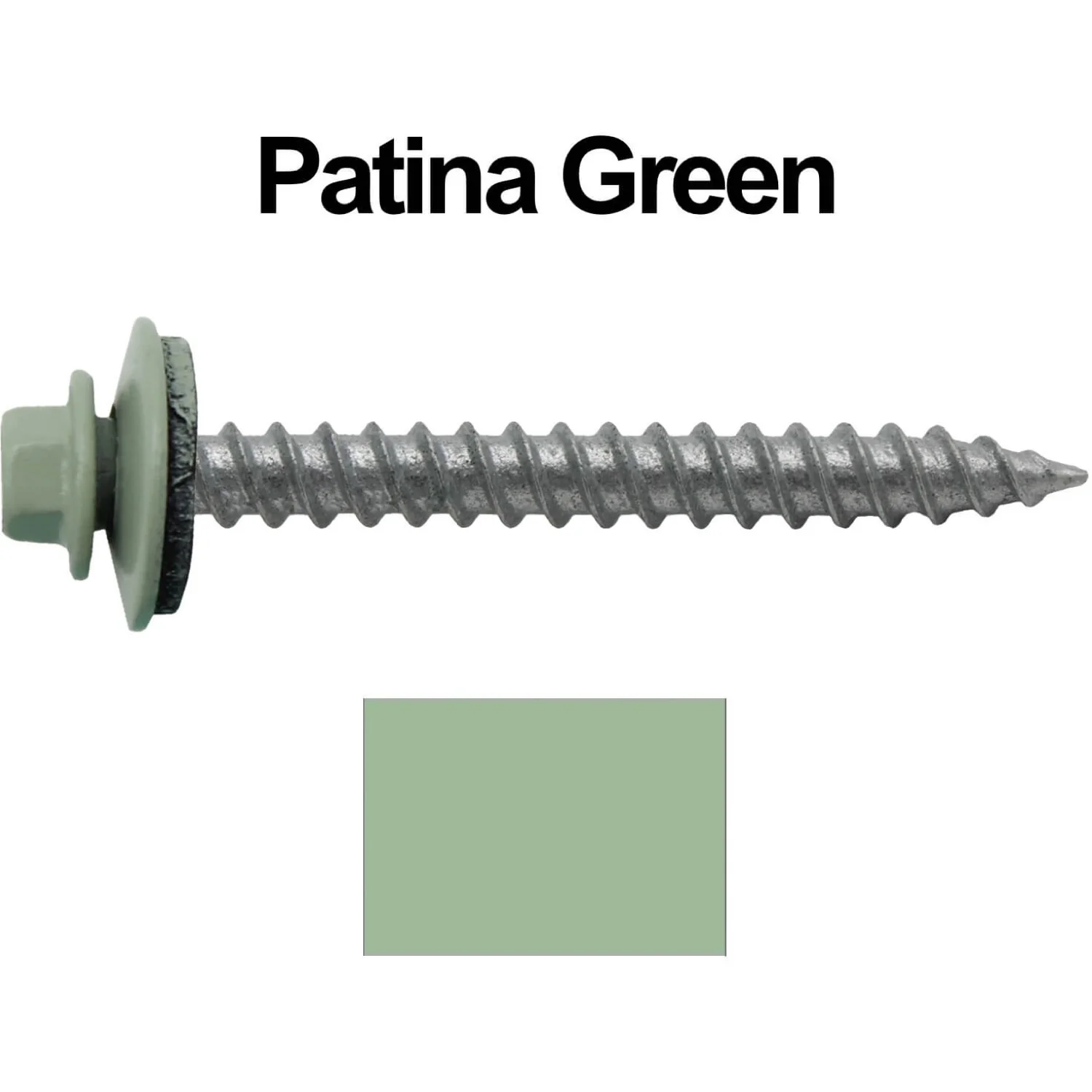 #12 x 2" RE-GRIP METAL ROOFING SCREWS - Hex Washer Head - Self starting/self tapping - EPDM washer. Colored head. - Image 26