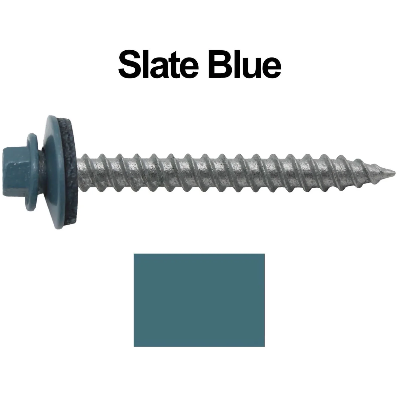 #12 x 2" RE-GRIP METAL ROOFING SCREWS - Hex Washer Head - Self starting/self tapping - EPDM washer. Colored head. - Image 27