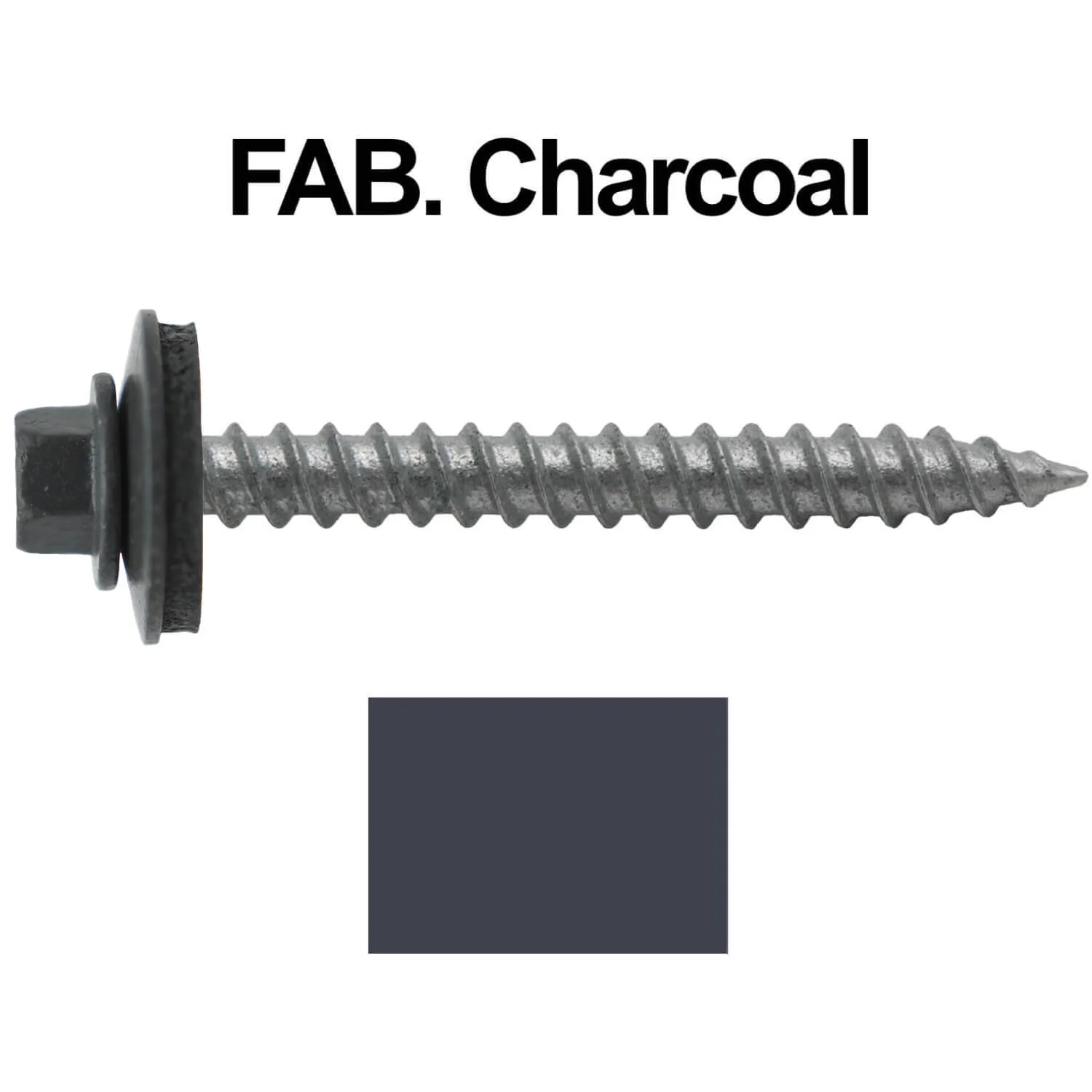#12 x 2" RE-GRIP METAL ROOFING SCREWS - Hex Washer Head - Self starting/self tapping - EPDM washer. Colored head. - Image 42