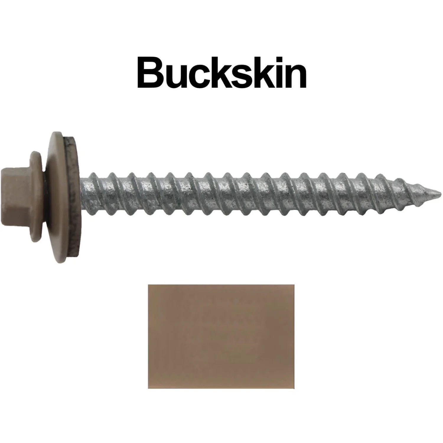 #12 x 2" RE-GRIP METAL ROOFING SCREWS - Hex Washer Head - Self starting/self tapping - EPDM washer. Colored head. - Image 98