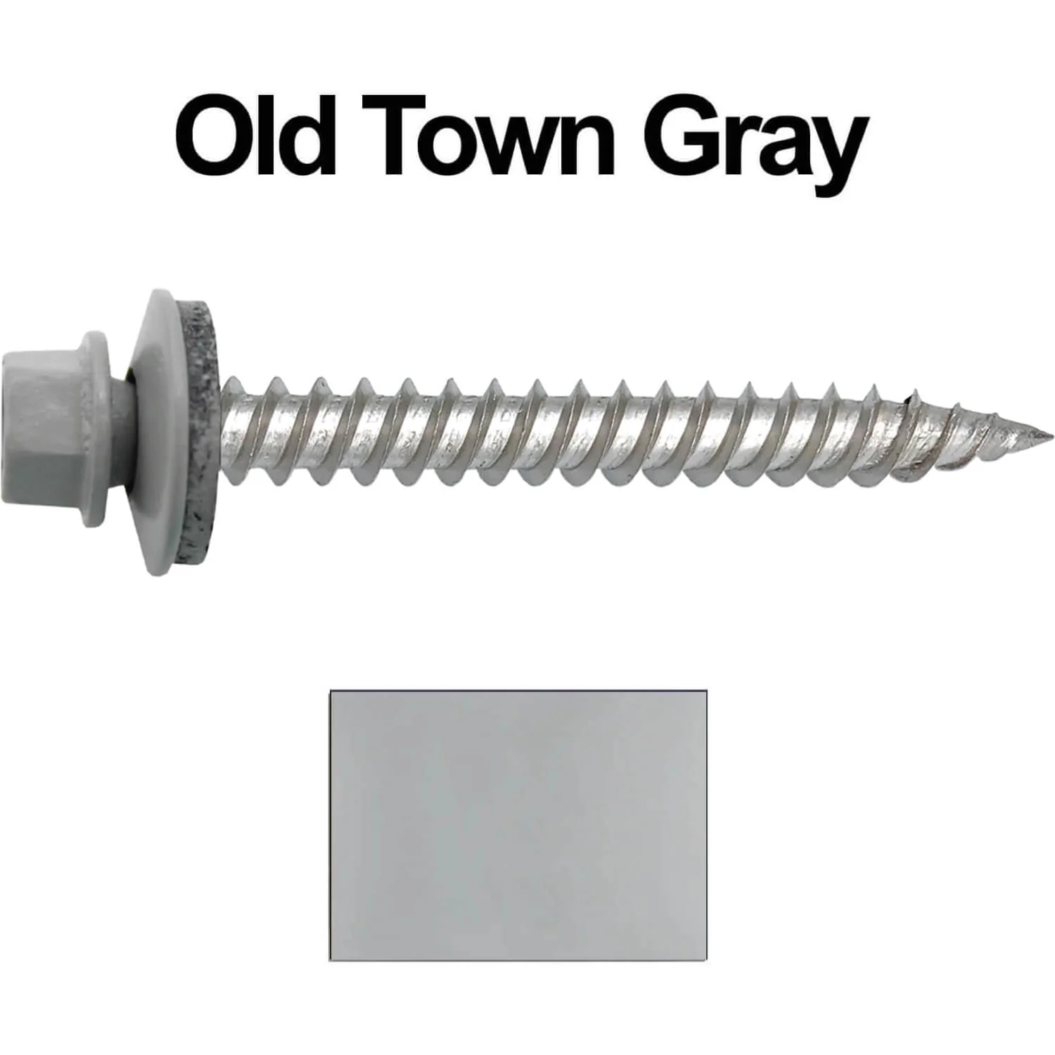 12 x 2"  Stainless Steel Metal Roofing Screw - Hex ReGrip Washer Head - Self starting/self tapping - EPDM washer. Colored head. - Image 11