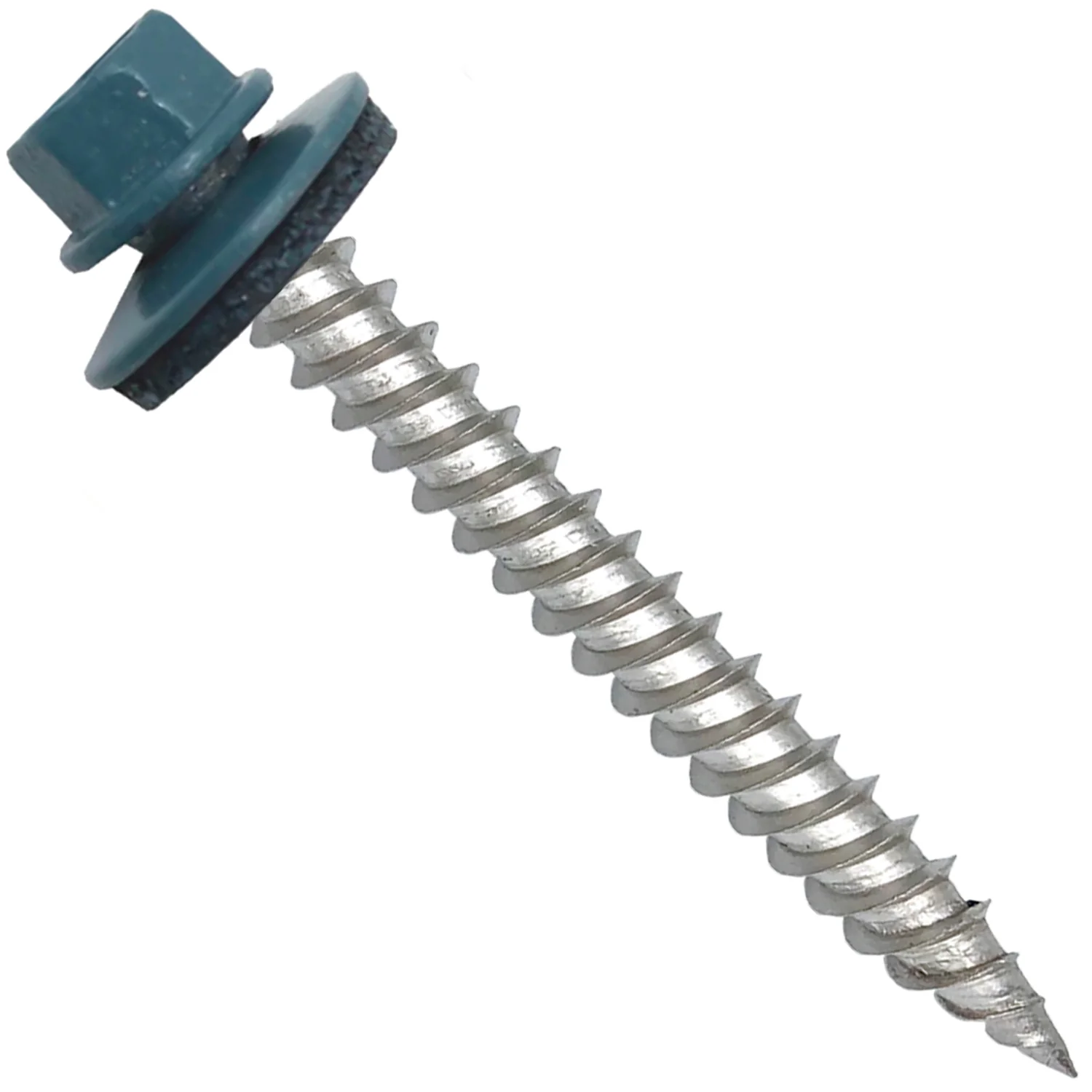12 x 2"  Stainless Steel Metal Roofing Screw - Hex ReGrip Washer Head - Self starting/self tapping - EPDM washer. Colored head. - Image 119