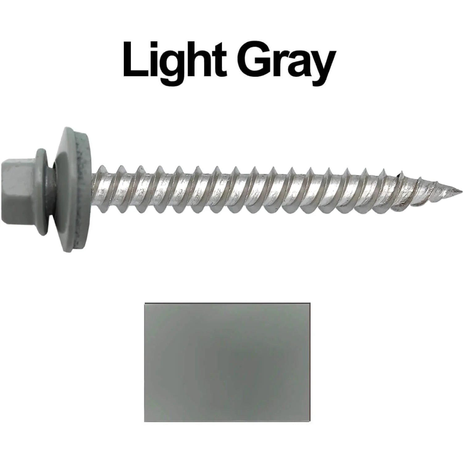 12 x 2"  Stainless Steel Metal Roofing Screw - Hex ReGrip Washer Head - Self starting/self tapping - EPDM washer. Colored head. - Image 15