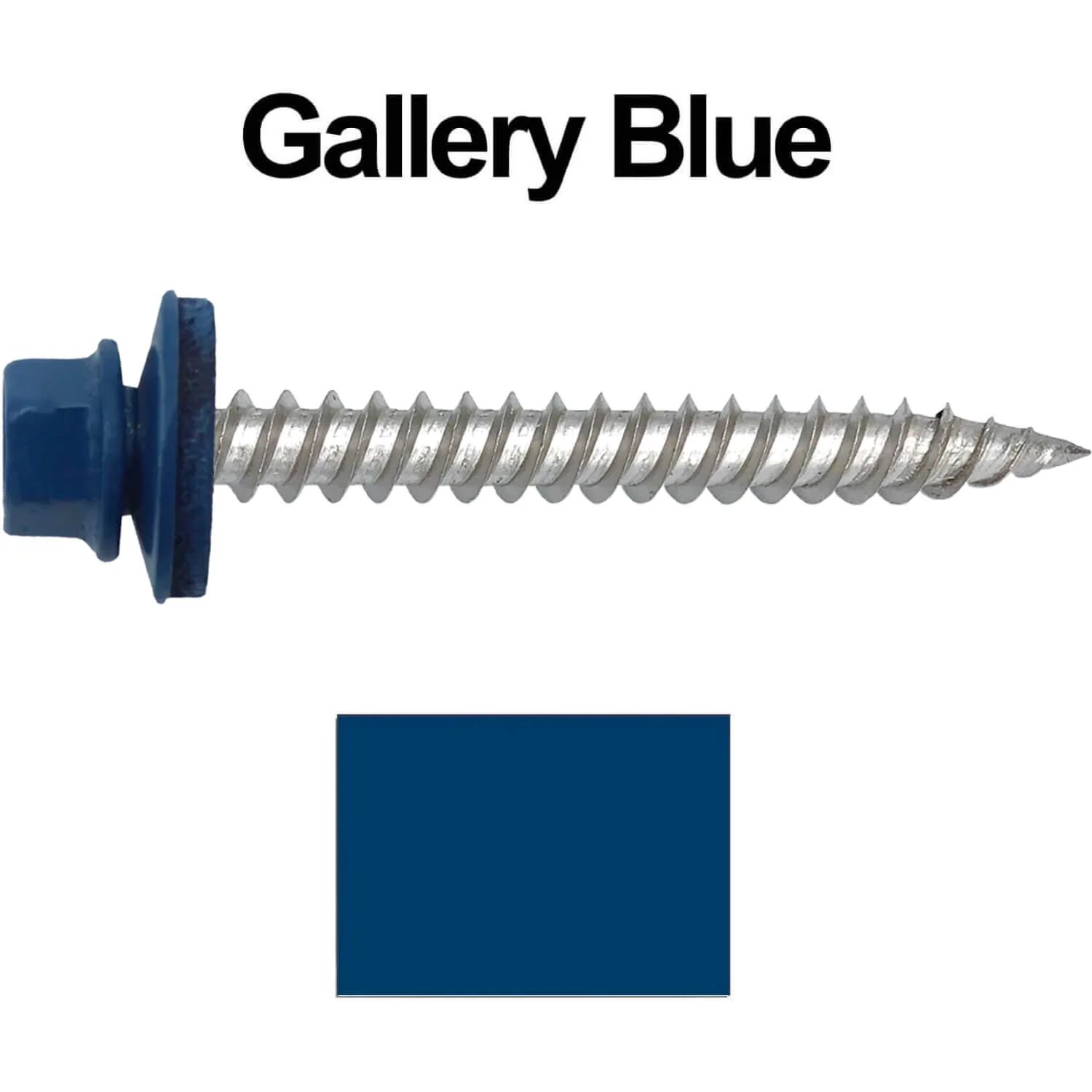 12 x 2"  Stainless Steel Metal Roofing Screw - Hex ReGrip Washer Head - Self starting/self tapping - EPDM washer. Colored head. - Image 22