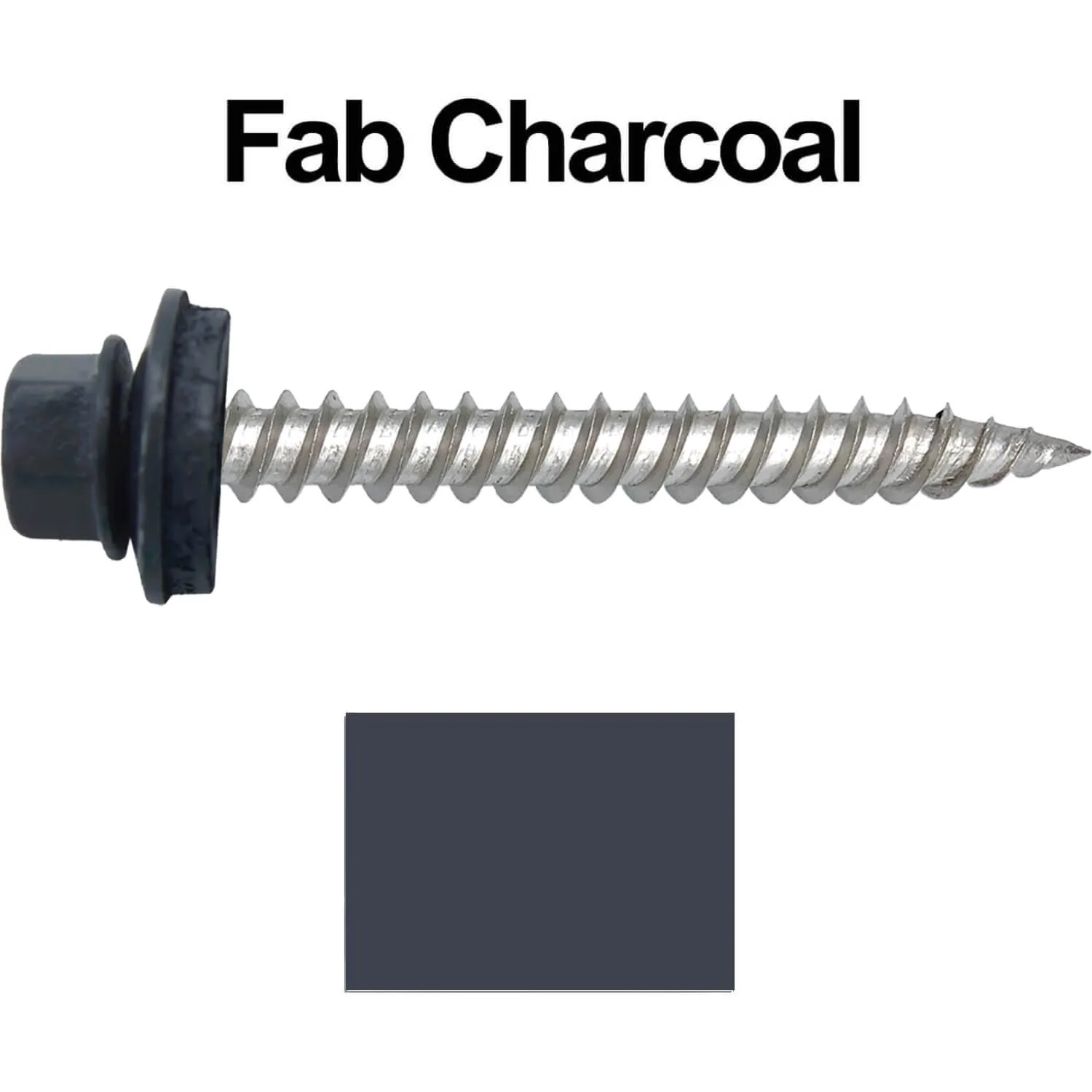 12 x 2"  Stainless Steel Metal Roofing Screw - Hex ReGrip Washer Head - Self starting/self tapping - EPDM washer. Colored head. - Image 23