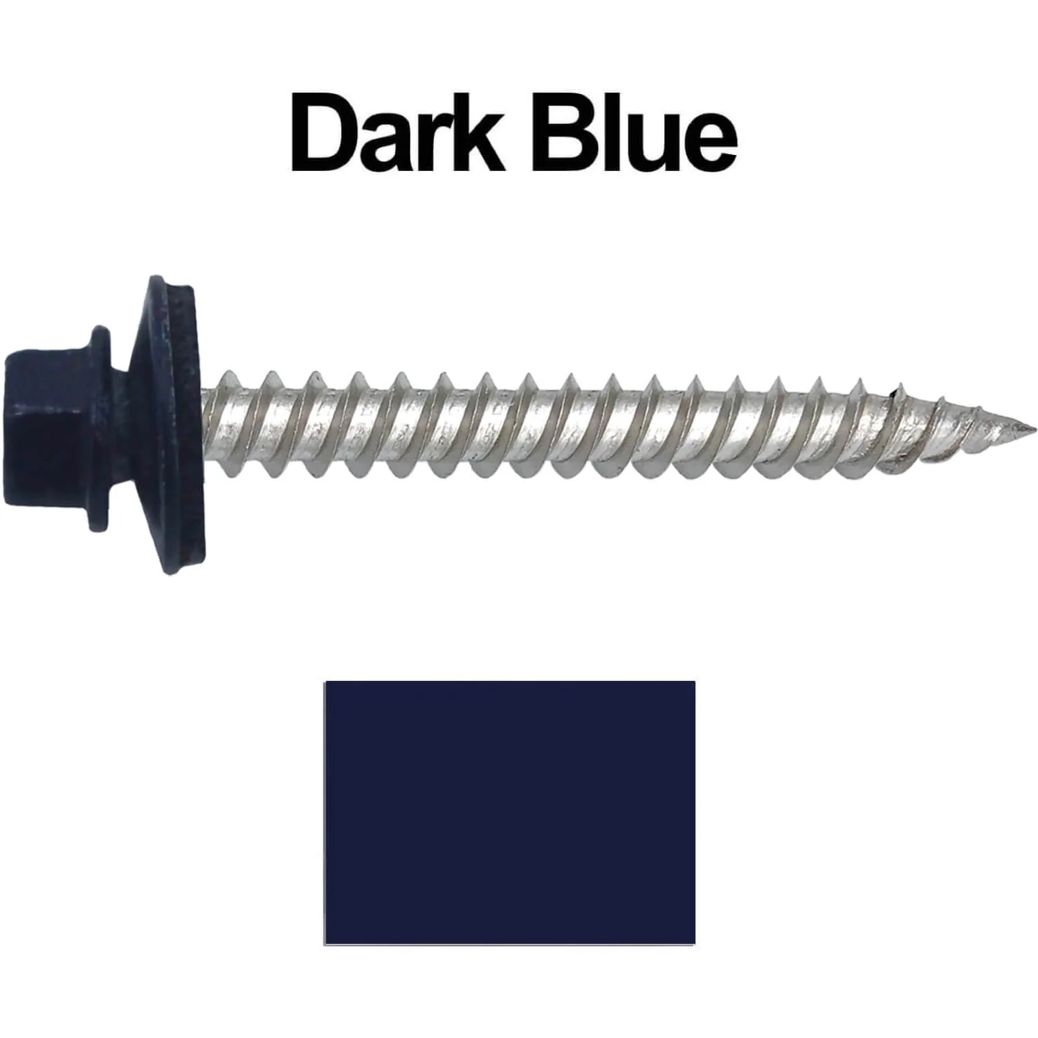 12 x 2"  Stainless Steel Metal Roofing Screw - Hex ReGrip Washer Head - Self starting/self tapping - EPDM washer. Colored head. - Image 28