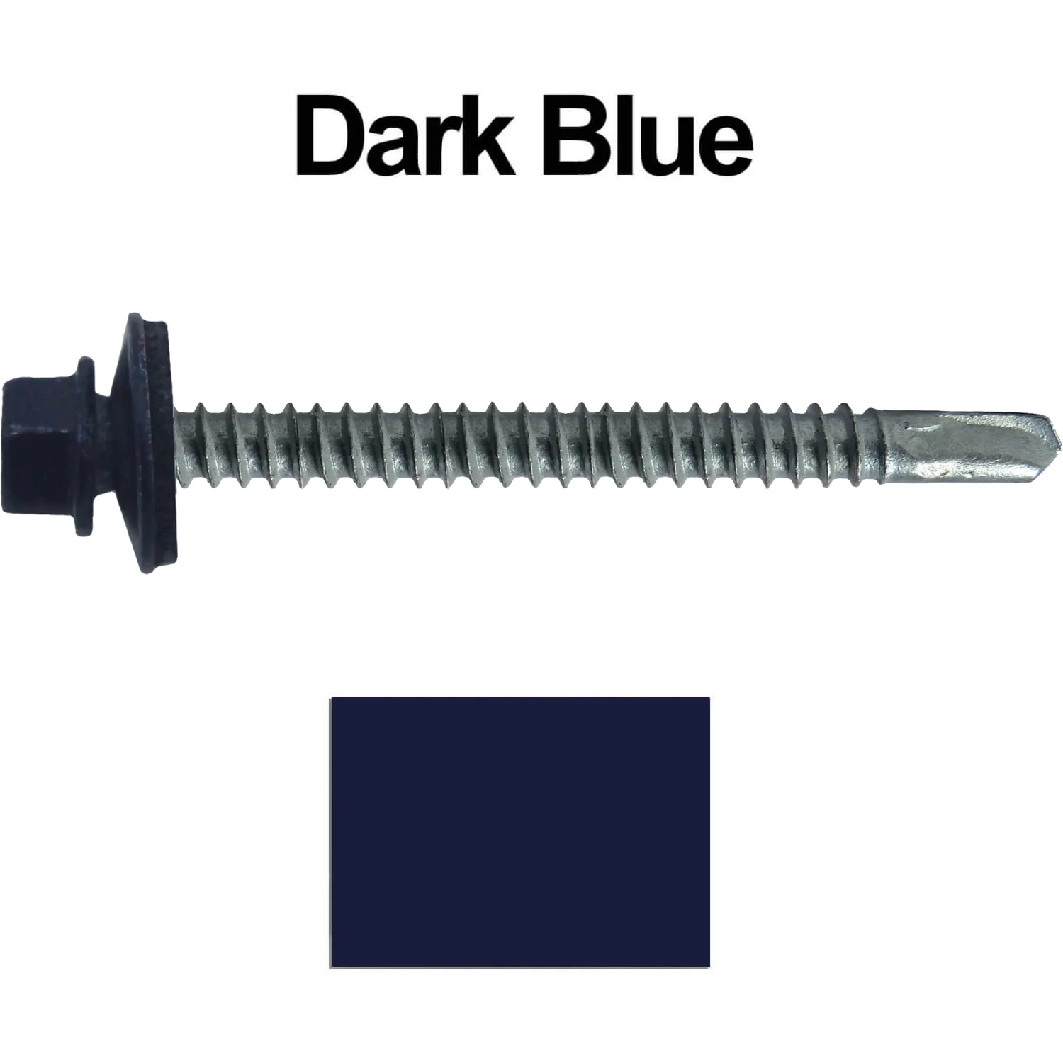 #12 X 3" Metal to Metal Type #3 Roofing Screws - Hex Washer Head - Self starting/self tapping - 5/8" EPDM washer. Colored head. - Image 103