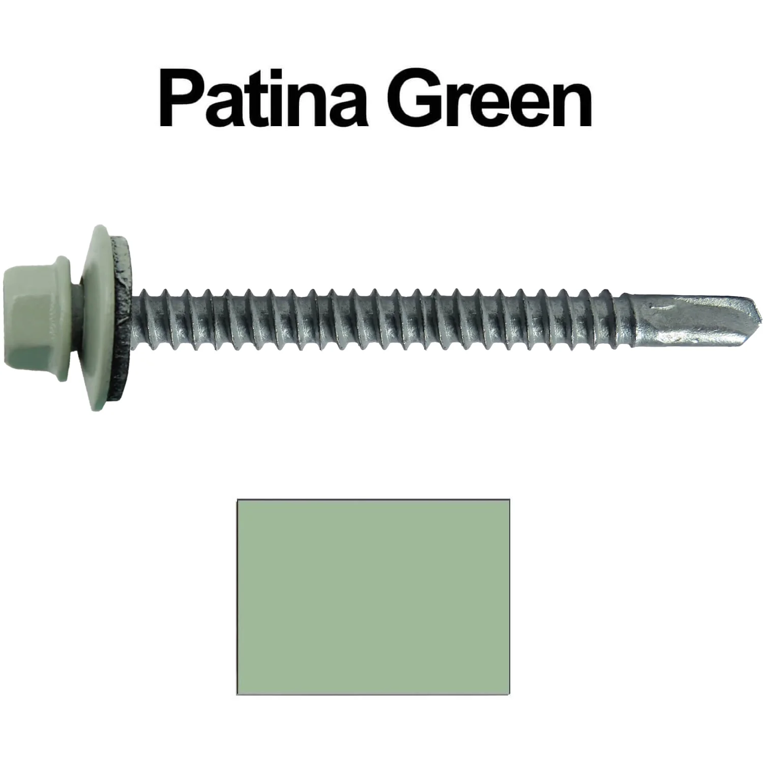 #12 X 3" Metal to Metal Type #3 Roofing Screws - Hex Washer Head - Self starting/self tapping - 5/8" EPDM washer. Colored head. - Image 36