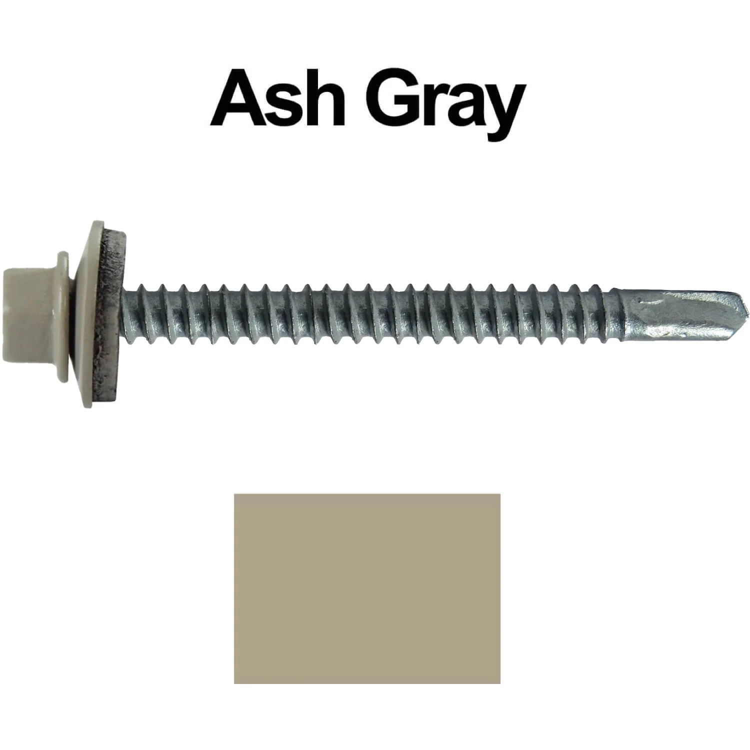 #12 X 3" Metal to Metal Type #3 Roofing Screws - Hex Washer Head - Self starting/self tapping - 5/8" EPDM washer. Colored head. - Image 65