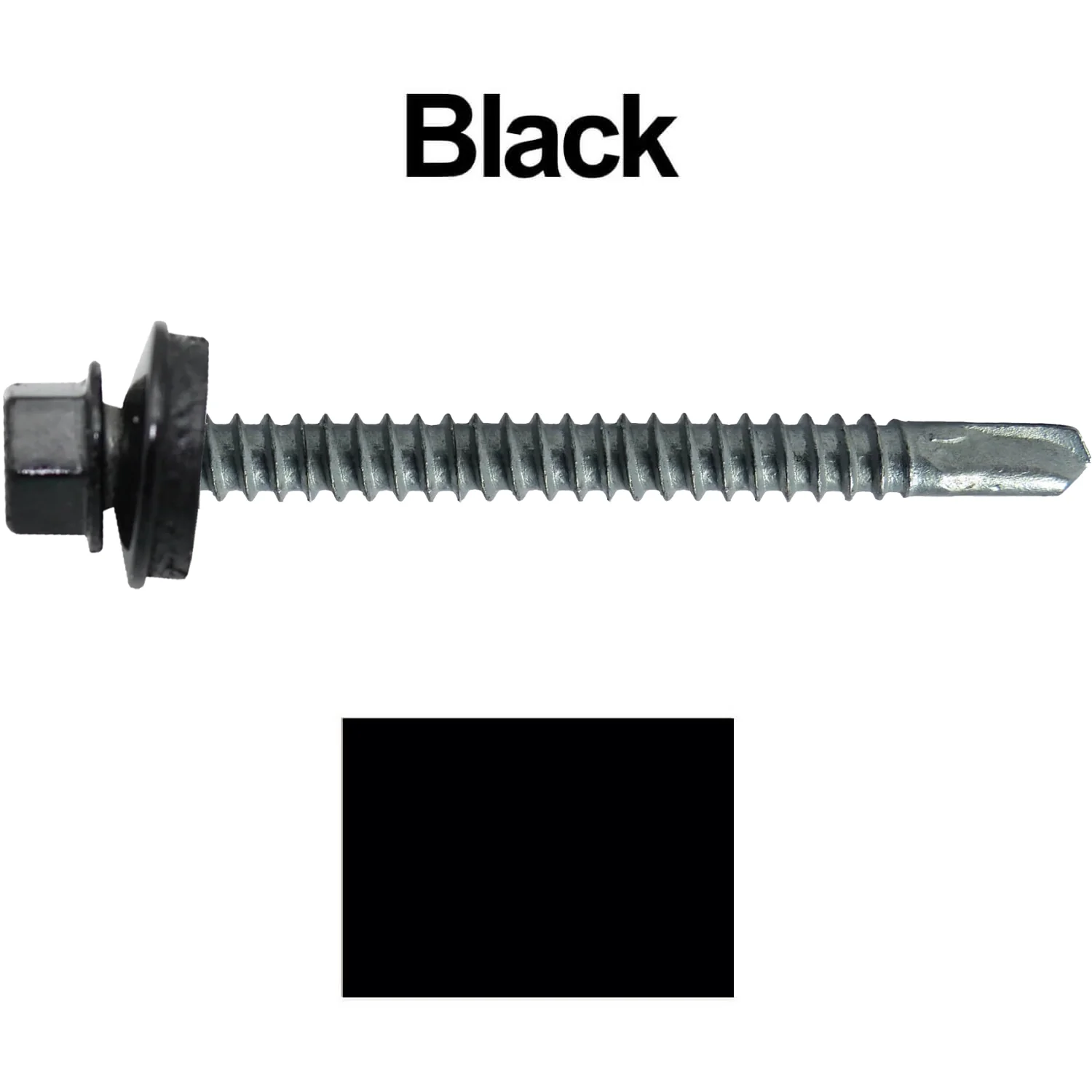 #12 X 3" Metal to Metal Type #3 Roofing Screws - Hex Washer Head - Self starting/self tapping - 5/8" EPDM washer. Colored head. - Image 7