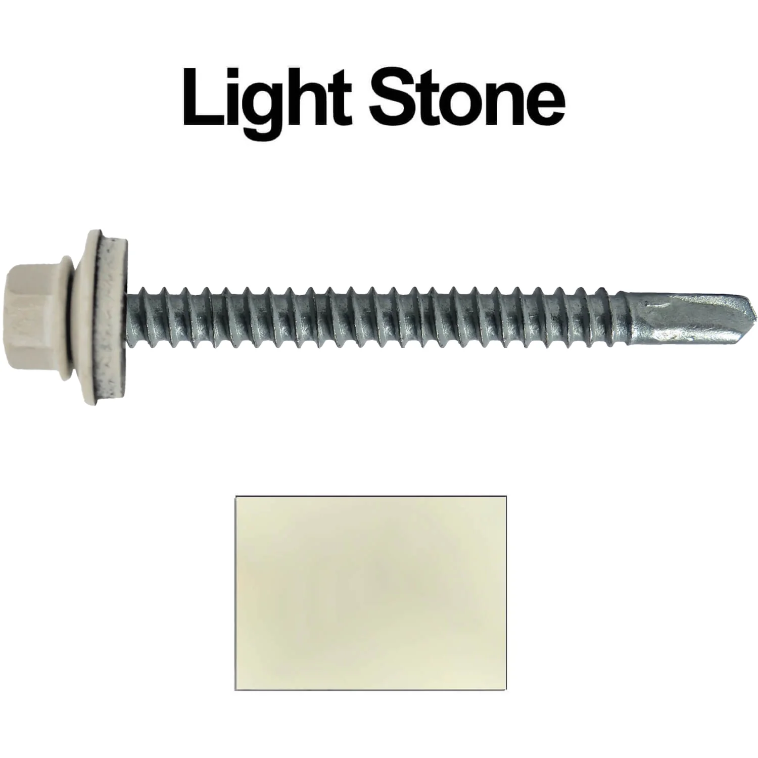 #12 X 3" Metal to Metal Type #3 Roofing Screws - Hex Washer Head - Self starting/self tapping - 5/8" EPDM washer. Colored head. - Image 75