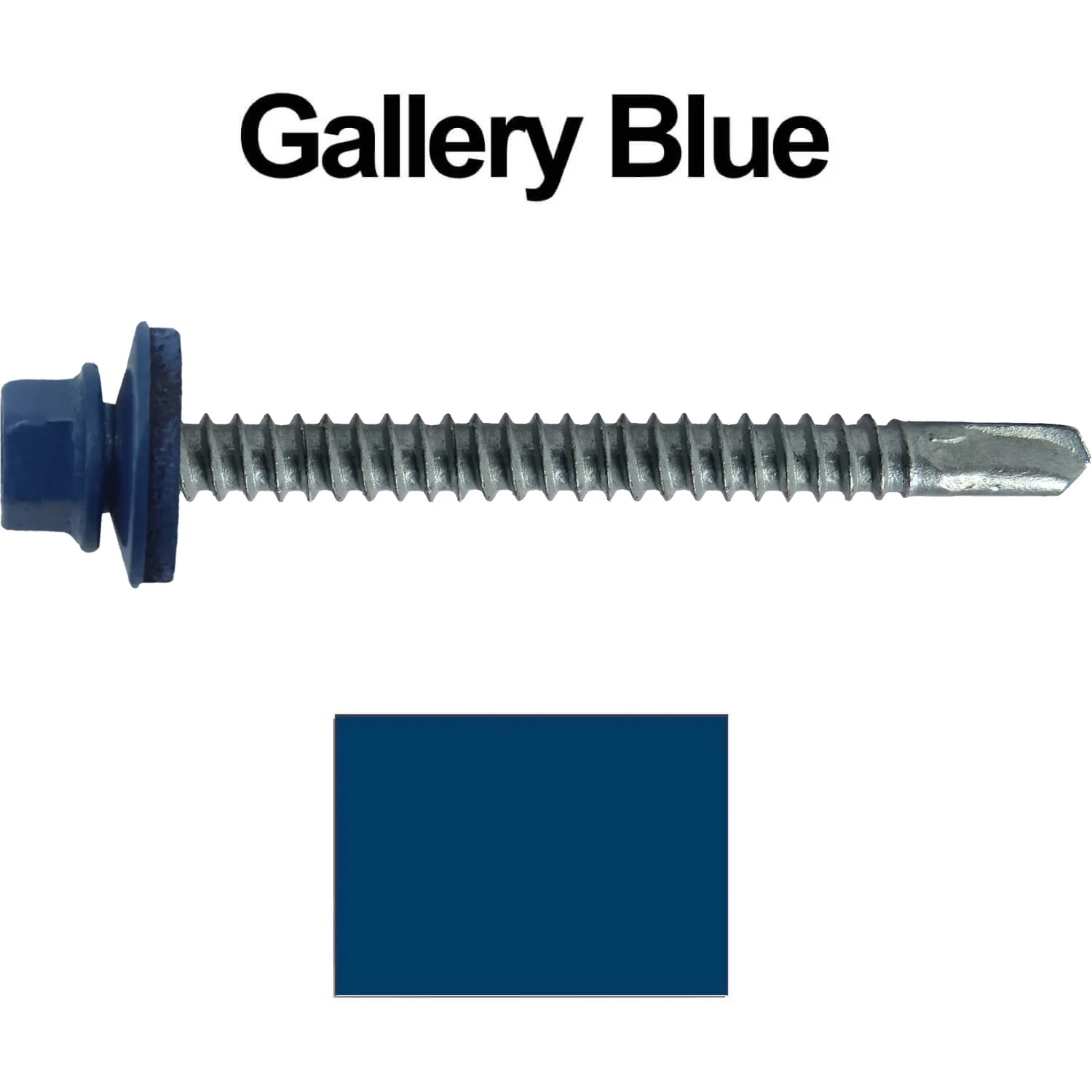 #12 X 3" Metal to Metal Type #3 Roofing Screws - Hex Washer Head - Self starting/self tapping - 5/8" EPDM washer. Colored head. - Image 79