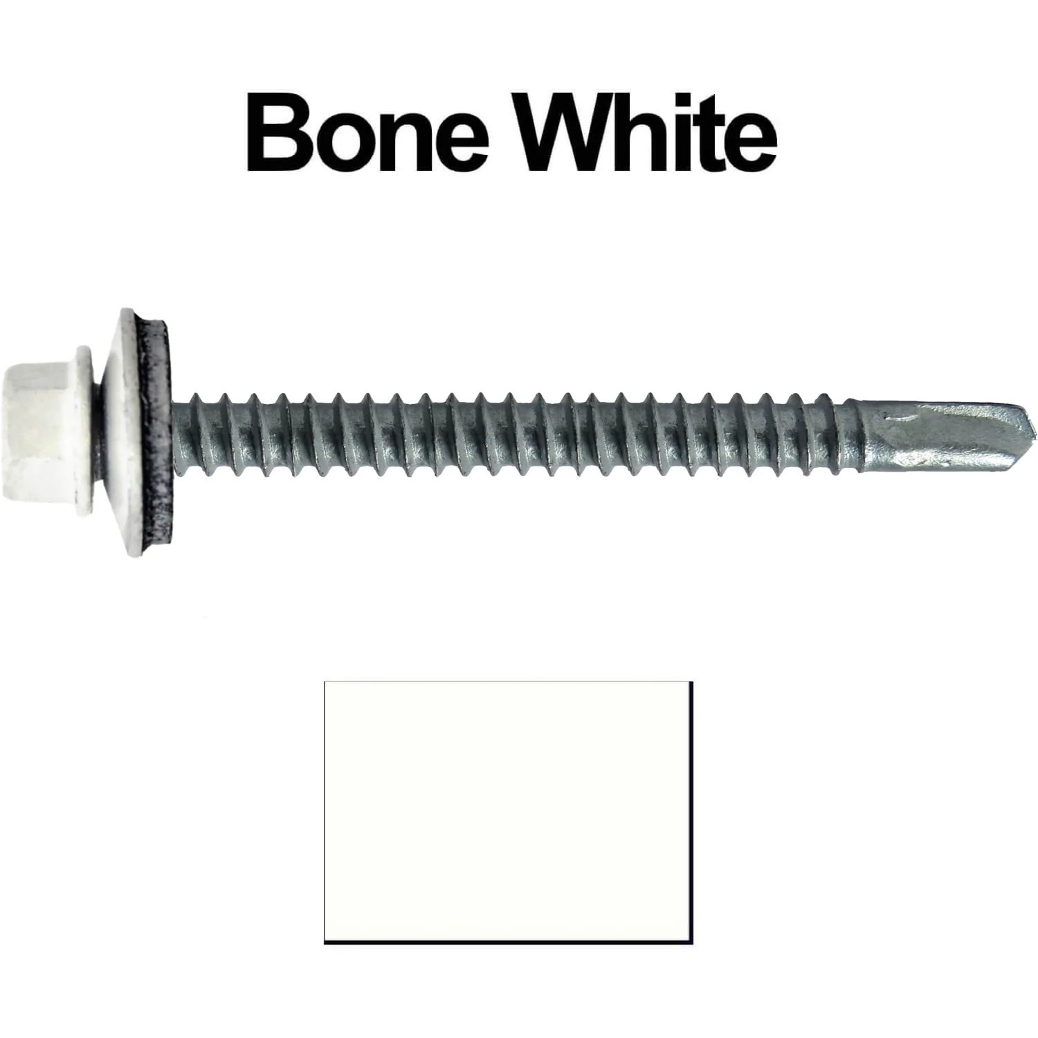 #12 X 3" Metal to Metal Type #3 Roofing Screws - Hex Washer Head - Self starting/self tapping - 5/8" EPDM washer. Colored head. - Image 8