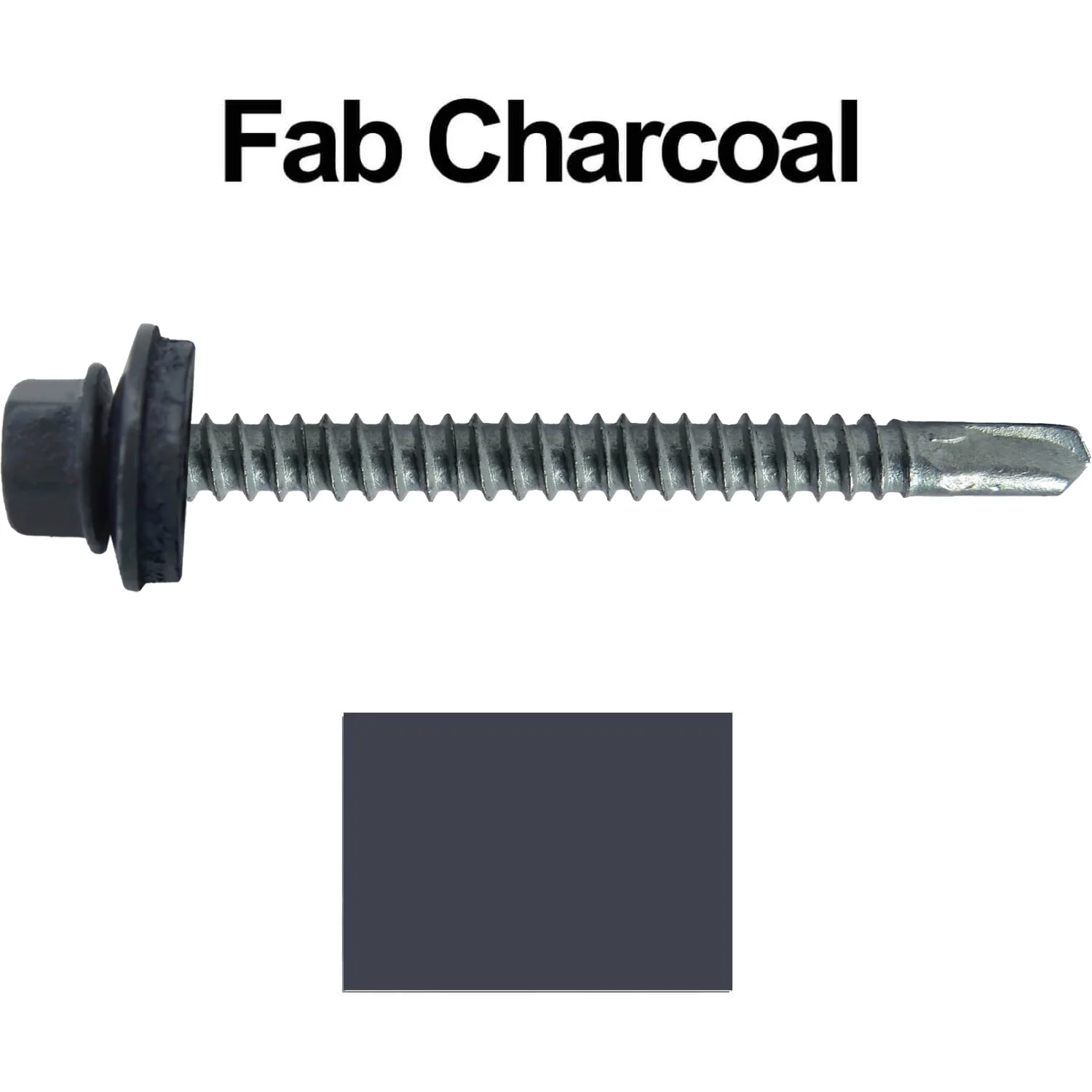 #12 X 3" Metal to Metal Type #3 Roofing Screws - Hex Washer Head - Self starting/self tapping - 5/8" EPDM washer. Colored head. - Image 80