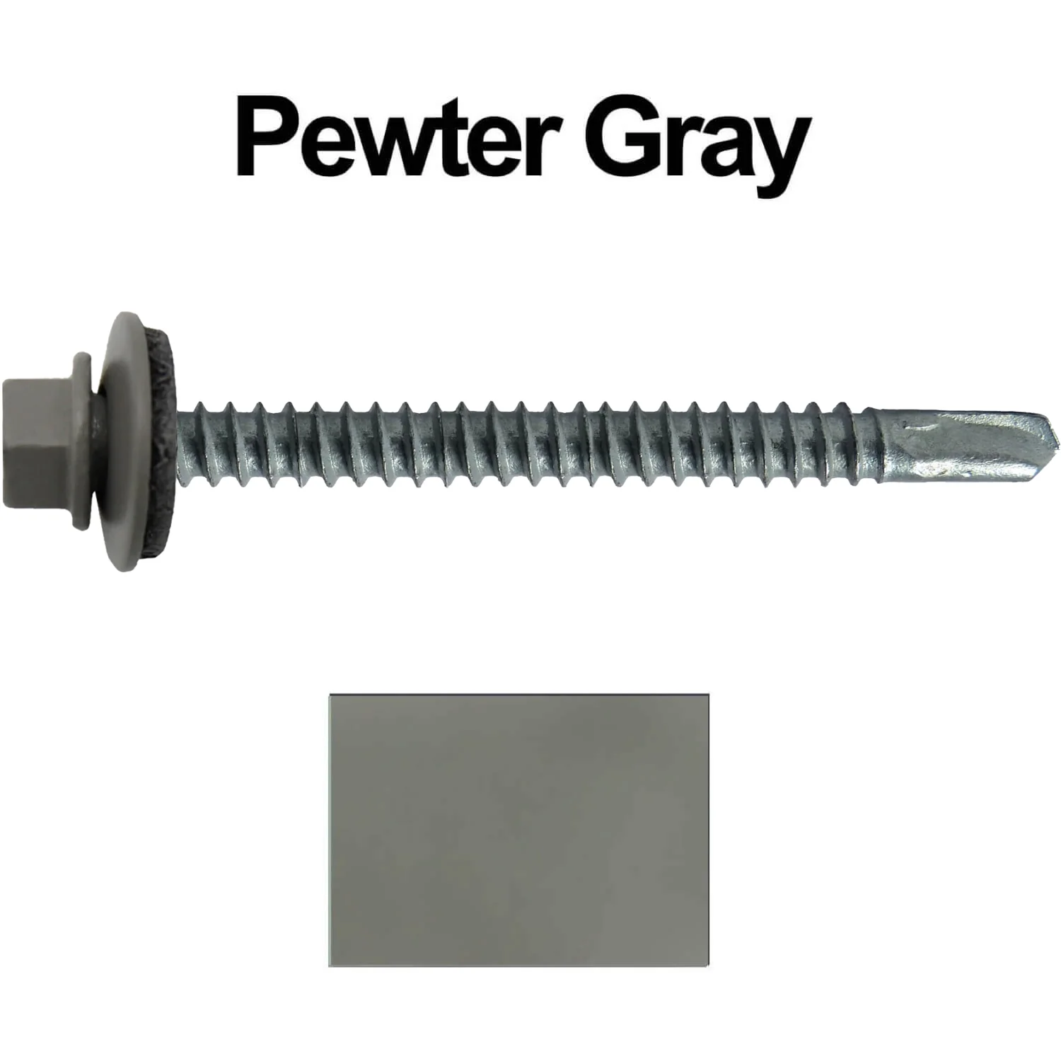 #12 X 3" Metal to Metal Type #3 Roofing Screws - Hex Washer Head - Self starting/self tapping - 5/8" EPDM washer. Colored head. - Image 90