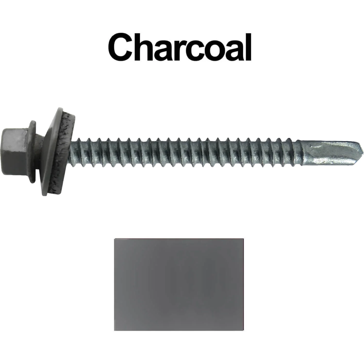 #12 X 3" Metal to Metal Type #3 Roofing Screws - Hex Washer Head - Self starting/self tapping - 5/8" EPDM washer. Colored head. - Image 91