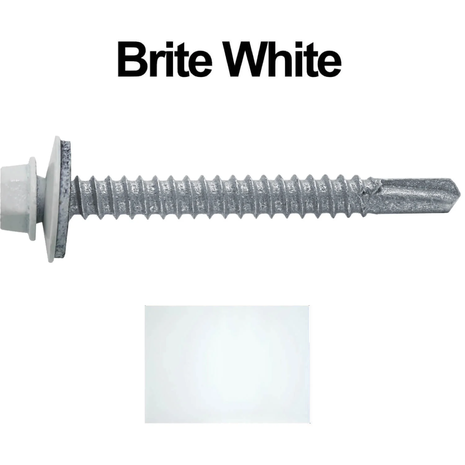 #12 x 2" Metal to Metal Type #3 Metal Roofing Screws - Hex Head Drill Point - 9/16" EPDM Washer. - Image 10