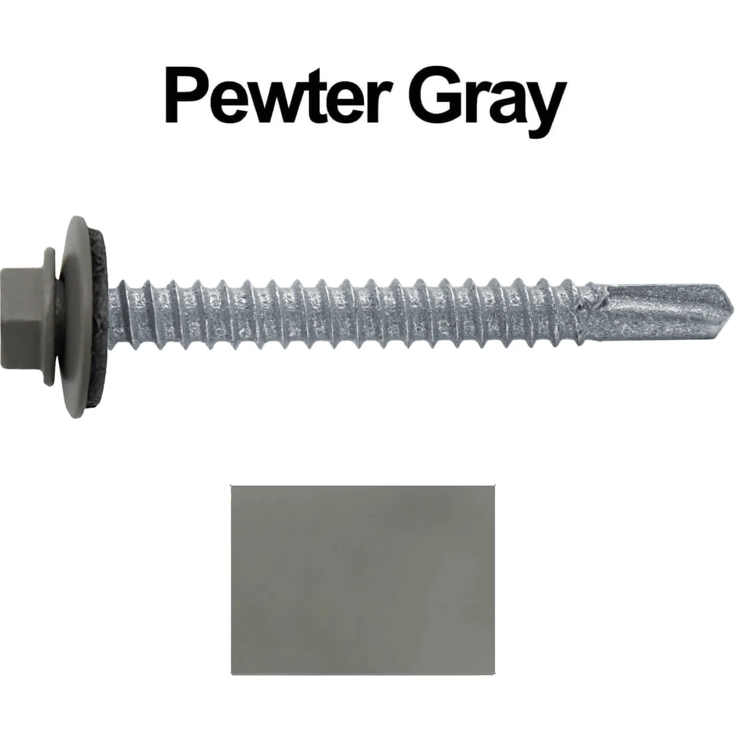#12 x 2" Metal to Metal Type #3 Metal Roofing Screws - Hex Head Drill Point - 9/16" EPDM Washer. - Image 113