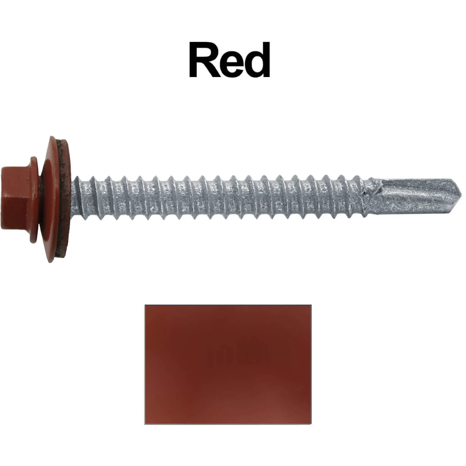#12 x 2" Metal to Metal Type #3 Metal Roofing Screws - Hex Head Drill Point - 9/16" EPDM Washer. - Image 115