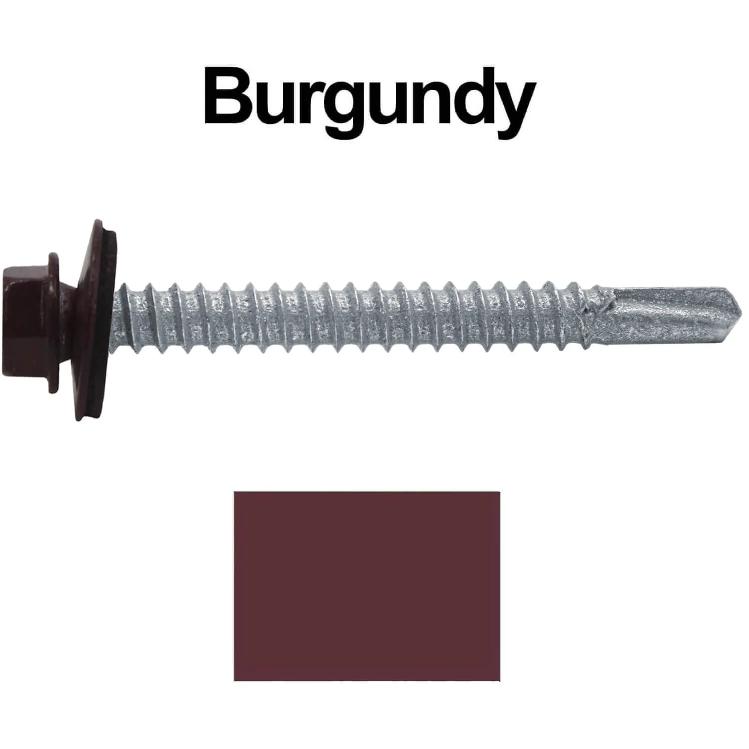 #12 x 2" Metal to Metal Type #3 Metal Roofing Screws - Hex Head Drill Point - 9/16" EPDM Washer. - Image 13