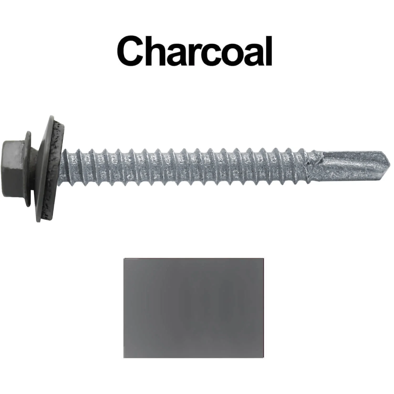 #12 x 2" Metal to Metal Type #3 Metal Roofing Screws - Hex Head Drill Point - 9/16" EPDM Washer. - Image 14