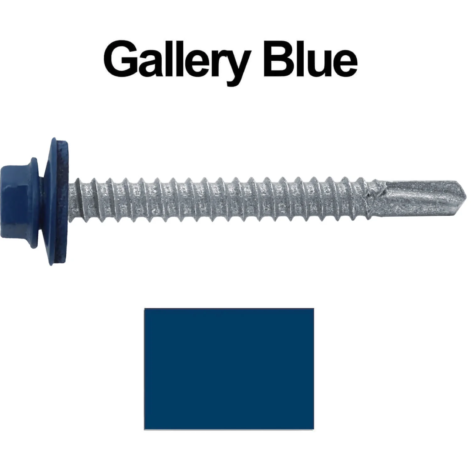 #12 x 2" Metal to Metal Type #3 Metal Roofing Screws - Hex Head Drill Point - 9/16" EPDM Washer. - Image 25